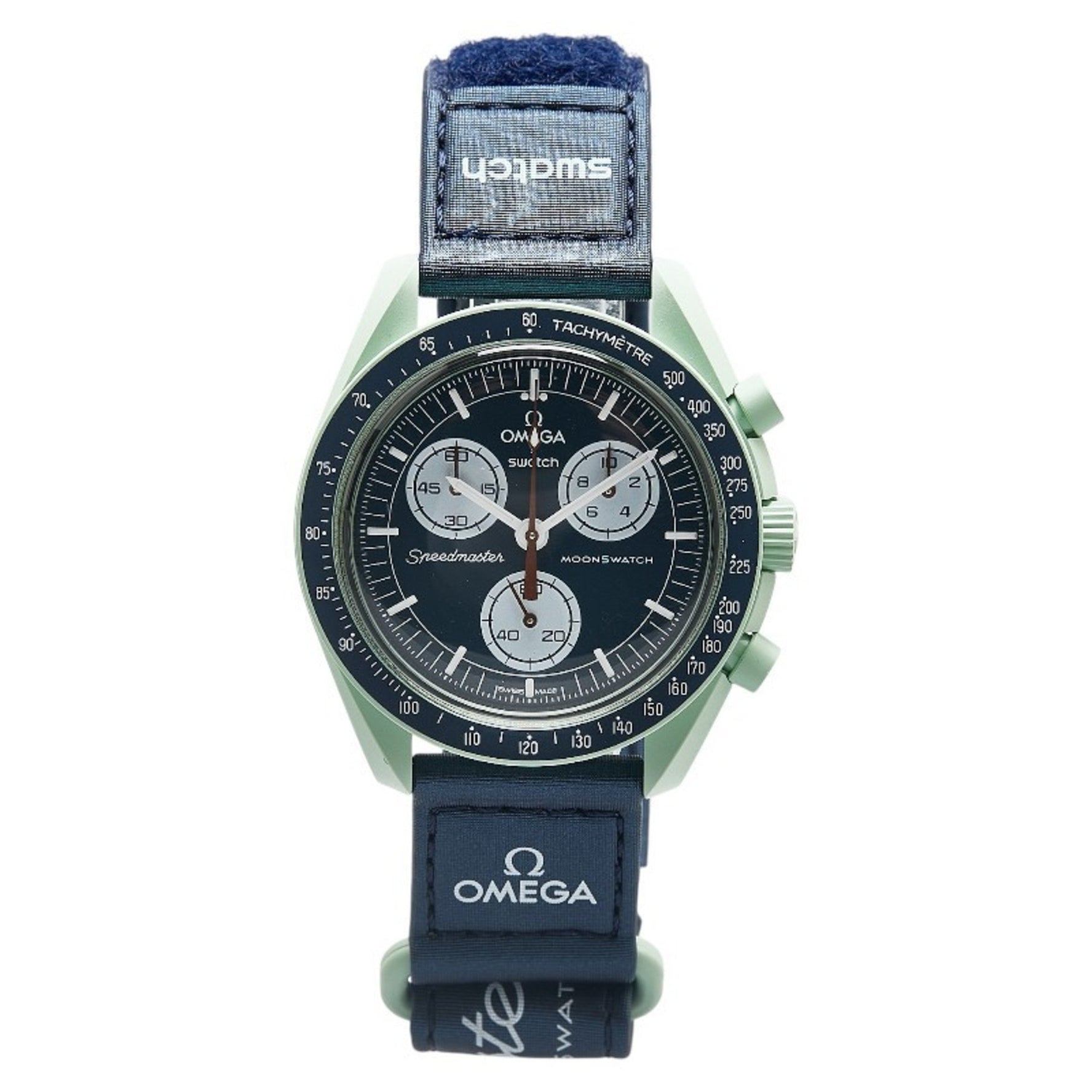 OMEGA x Swatch Speedmaster Moonwatch Mission on Earth Wristwatch Quartz Navy Dial Resin