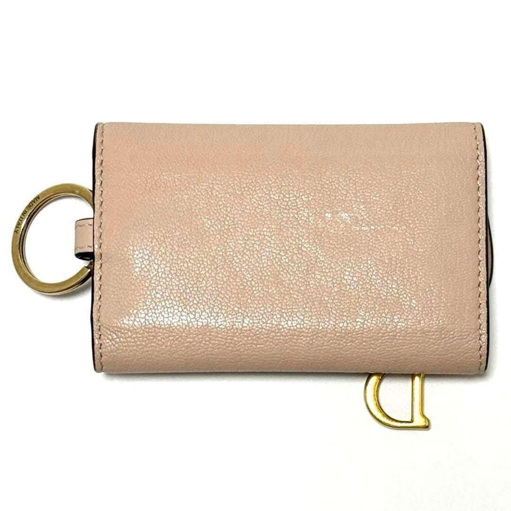 Christian Dior Dior Saddle Key Case Leather