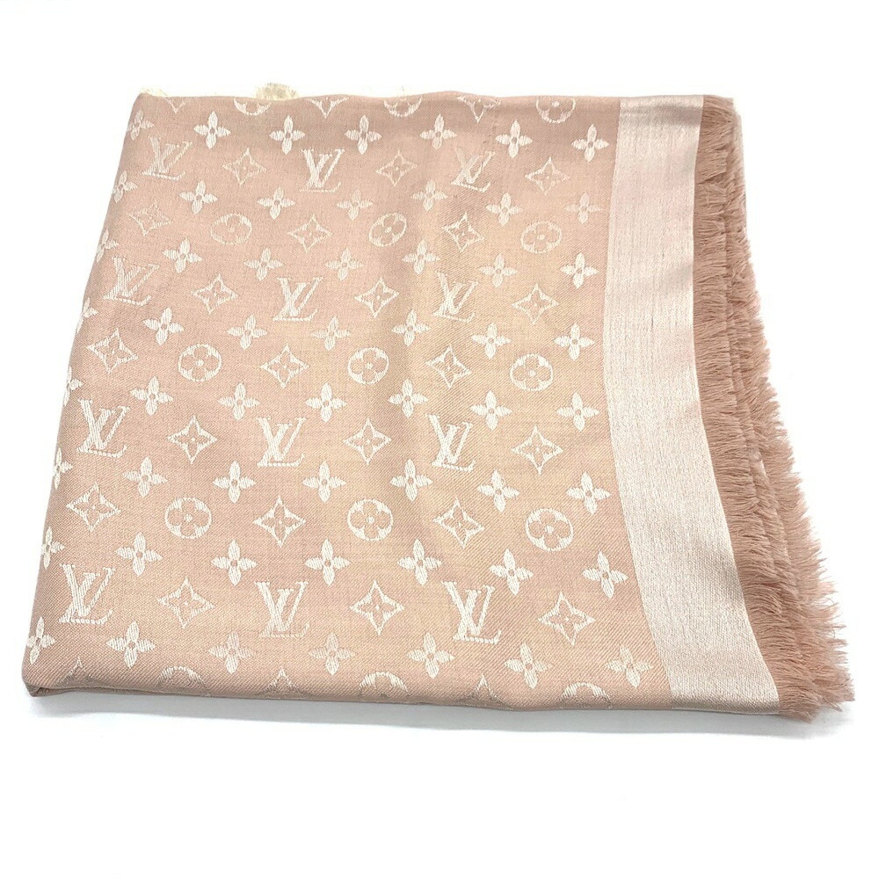 Louis Vuitton Large Stole/Scarf, Monogram, 60% Silk, 40% Wool