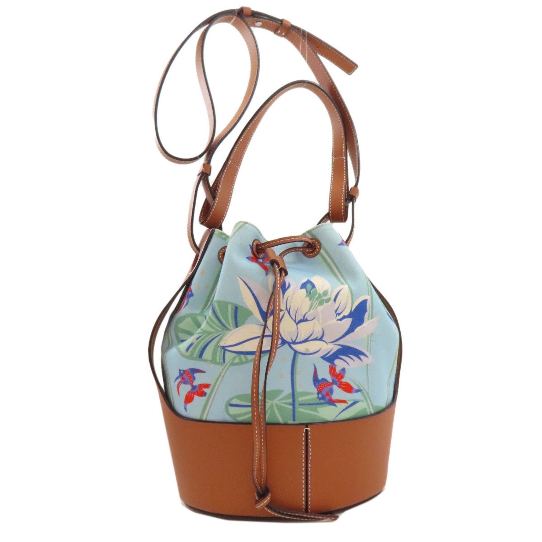 LOEWE Paula's Ibiza Balloon Bag, Shoulder Bag in Canvas/Calf Leather