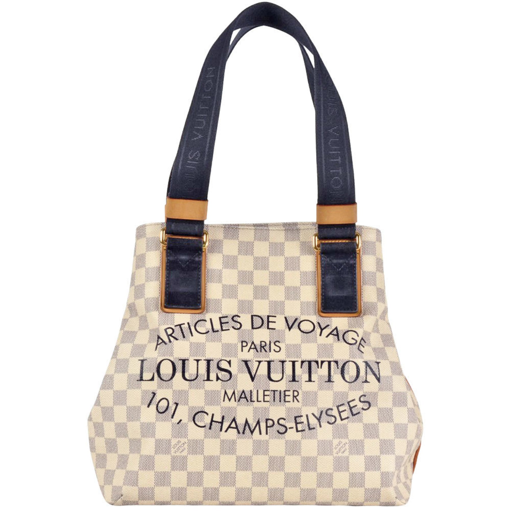 Louis Vuitton Plan Soleil Cabas PM Tote Bag Damier Azur