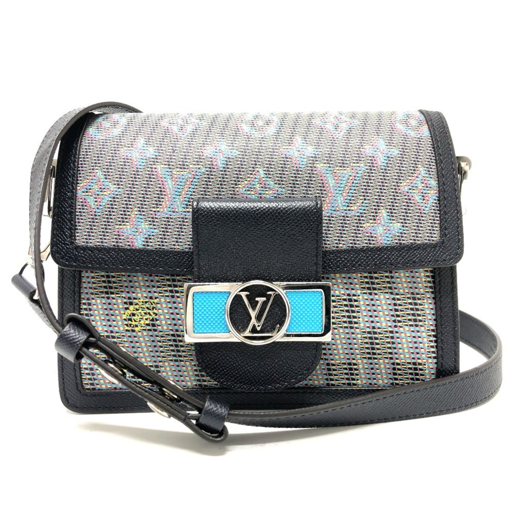 LOUIS VUITTON M55454 LV Pop Dauphine Mini Crossbody Bag/Shoulder Bag, Leather, Women's, Blue