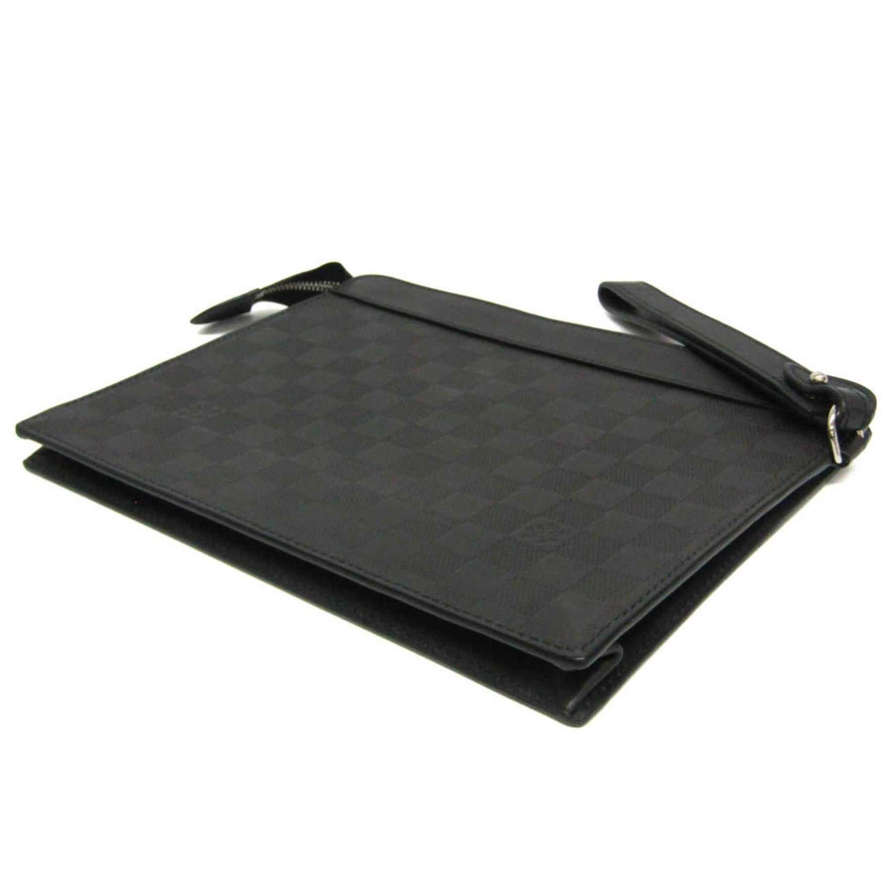 Louis Vuitton Damier Infini Stand Pouch N60450 Men's Clutch Bag Noir