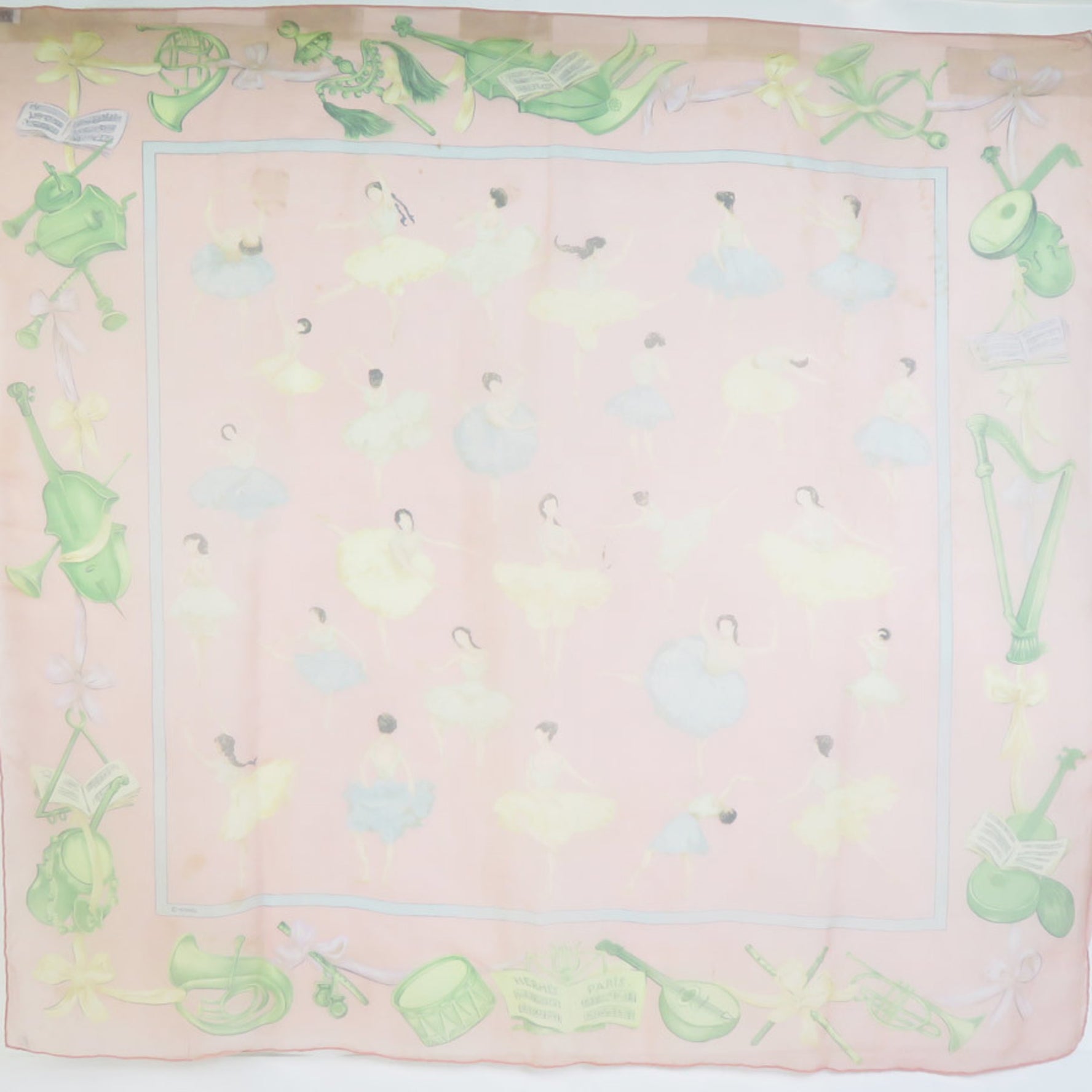 Hermes HERMES Scarf/Muffler Silk Pink Multicolor Women's e60100g