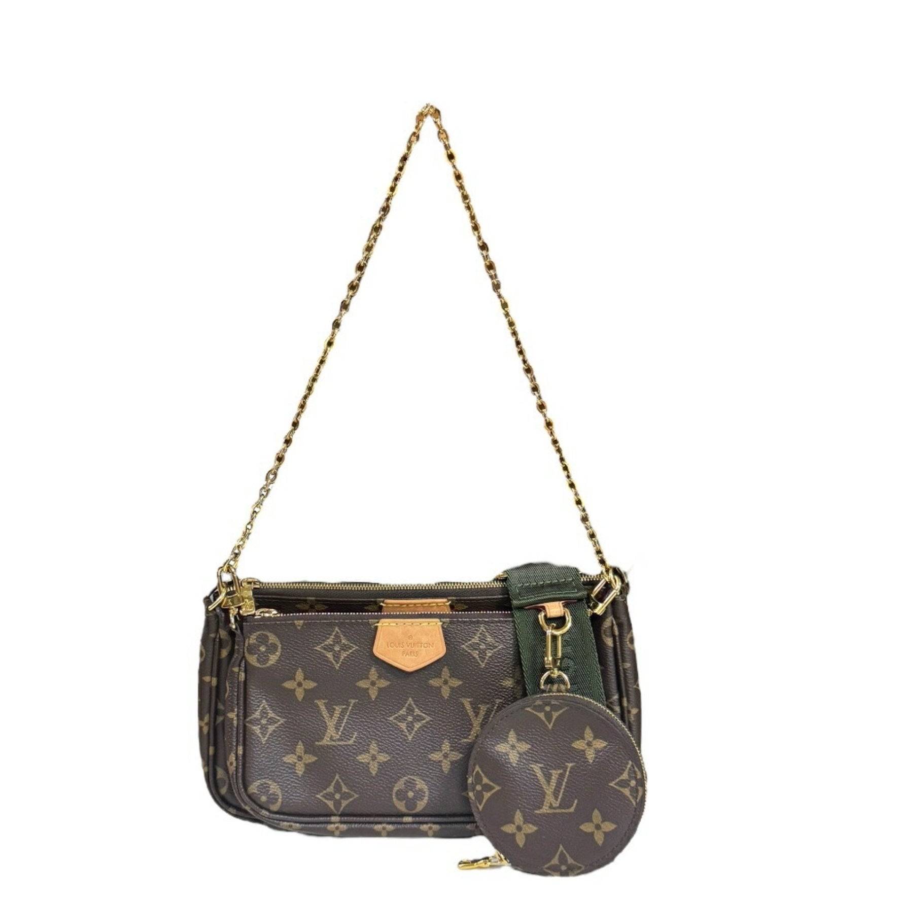 Louis Vuitton Monogram Shoulder Bag Brown,Khaki,Monogram
