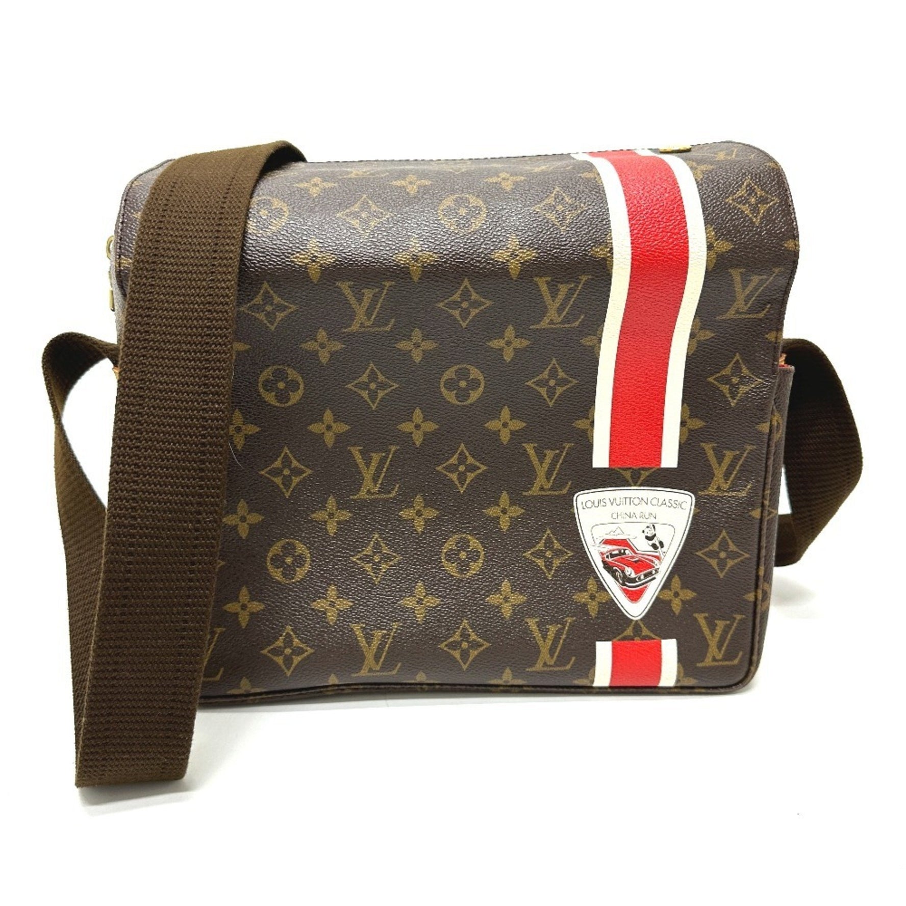 LOUIS VUITTON M41431 Monogram China Run Naviglio 2008 Limited Edition Shoulder Bag in Canvas, Unisex, Brown
