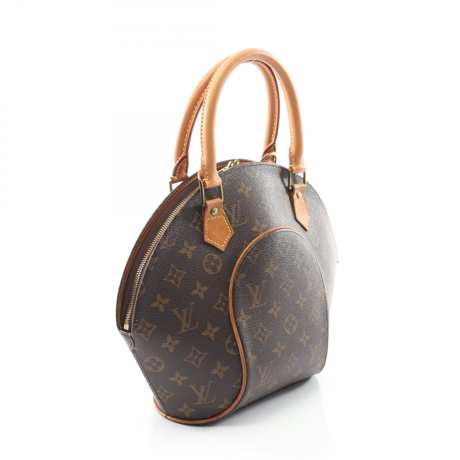 Louis Vuitton Ellipse PM Handbag, Coated Canvas and Leather, Monogram, Brown