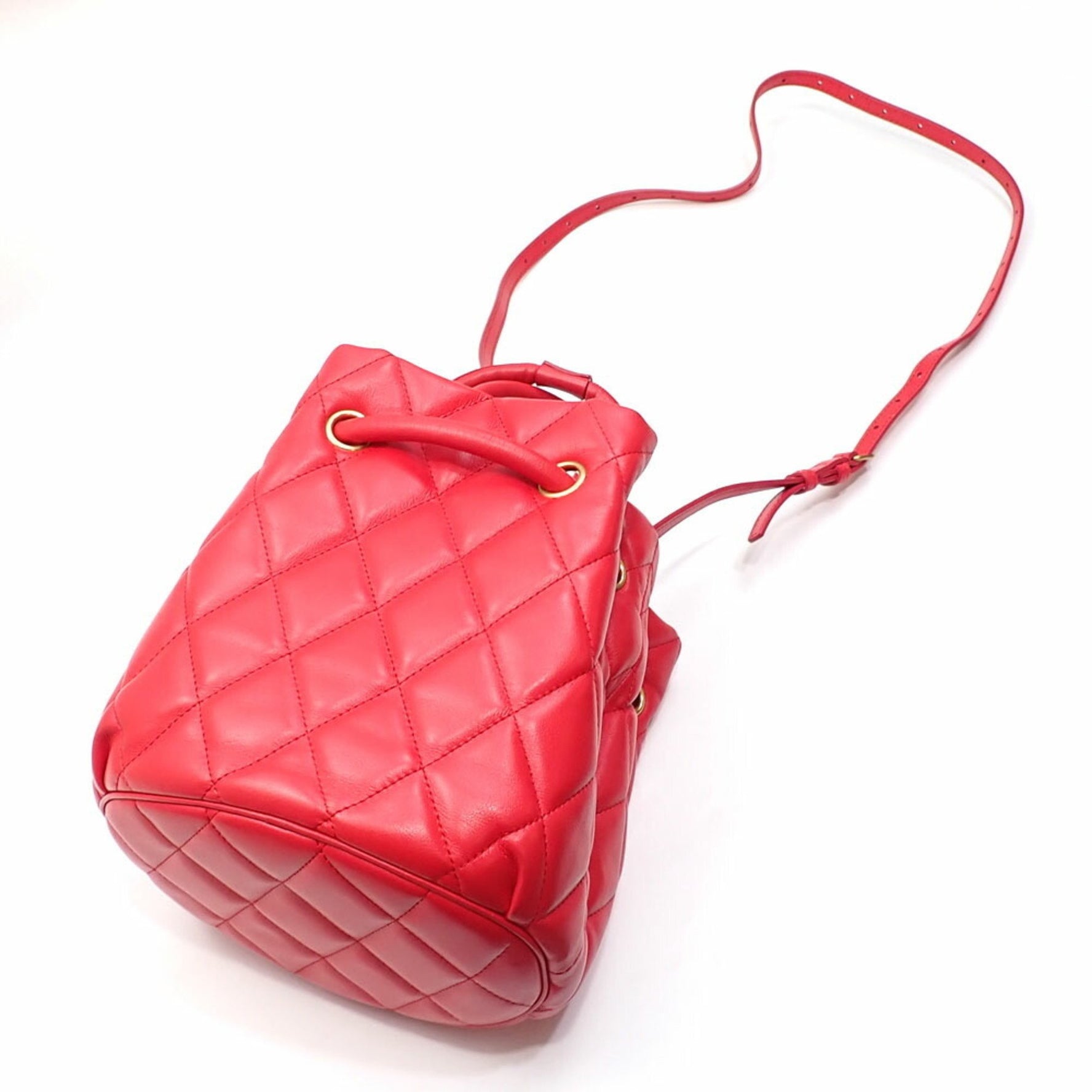 Balenciaga B Bucket Bag, Red Leather