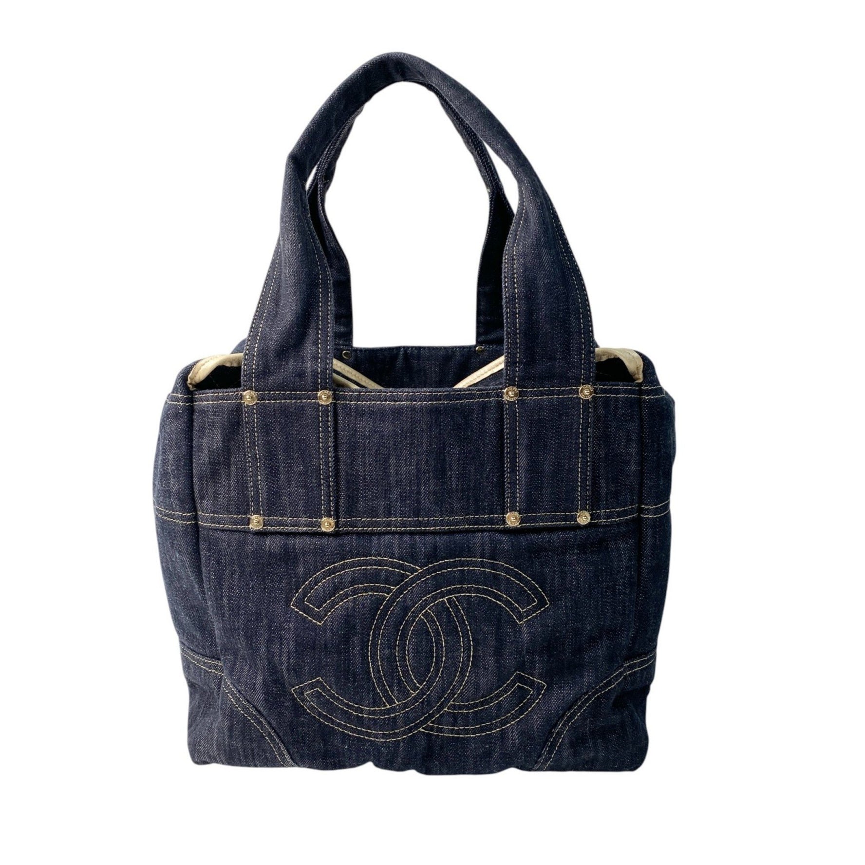 CHANEL Sparkling Denim Tote Bag #10