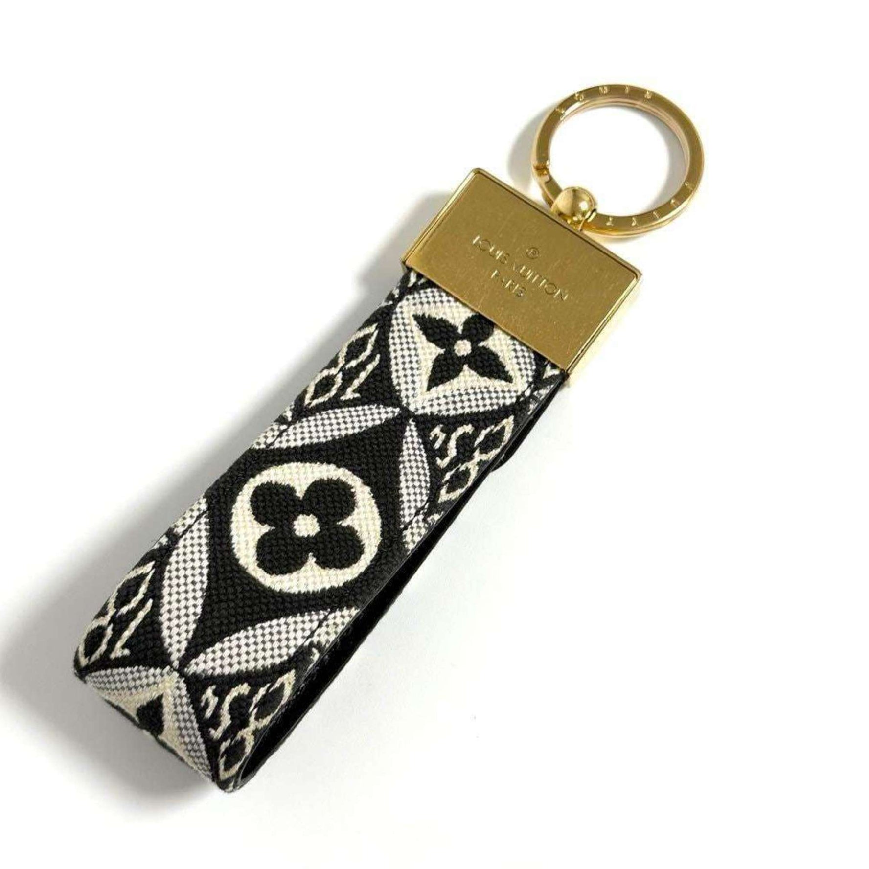 Louis Vuitton Key Holder Ring Portocle Dragonne 1854