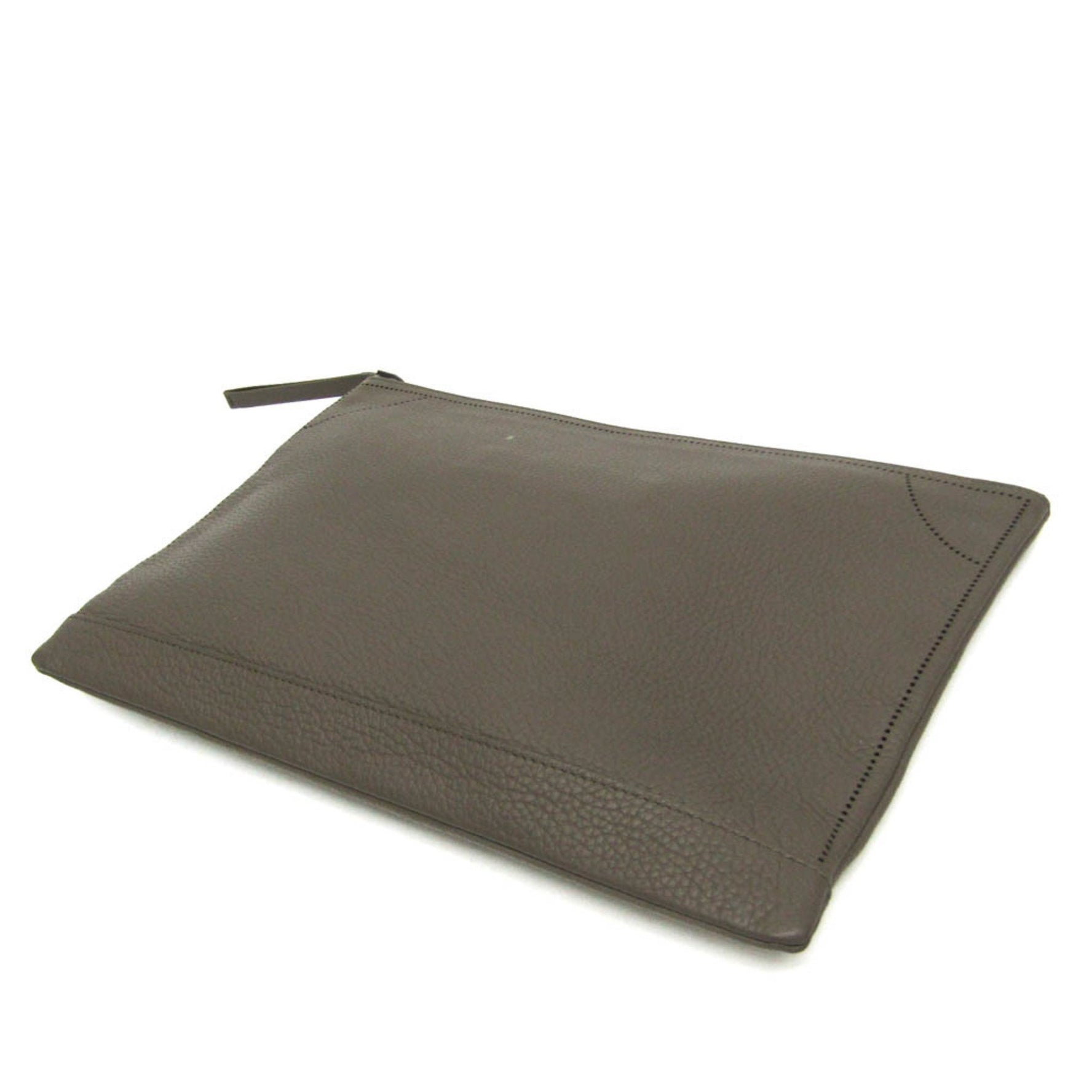Balenciaga Classical Clutch Pouch Women,Men Leather Clutch Bag Grayish