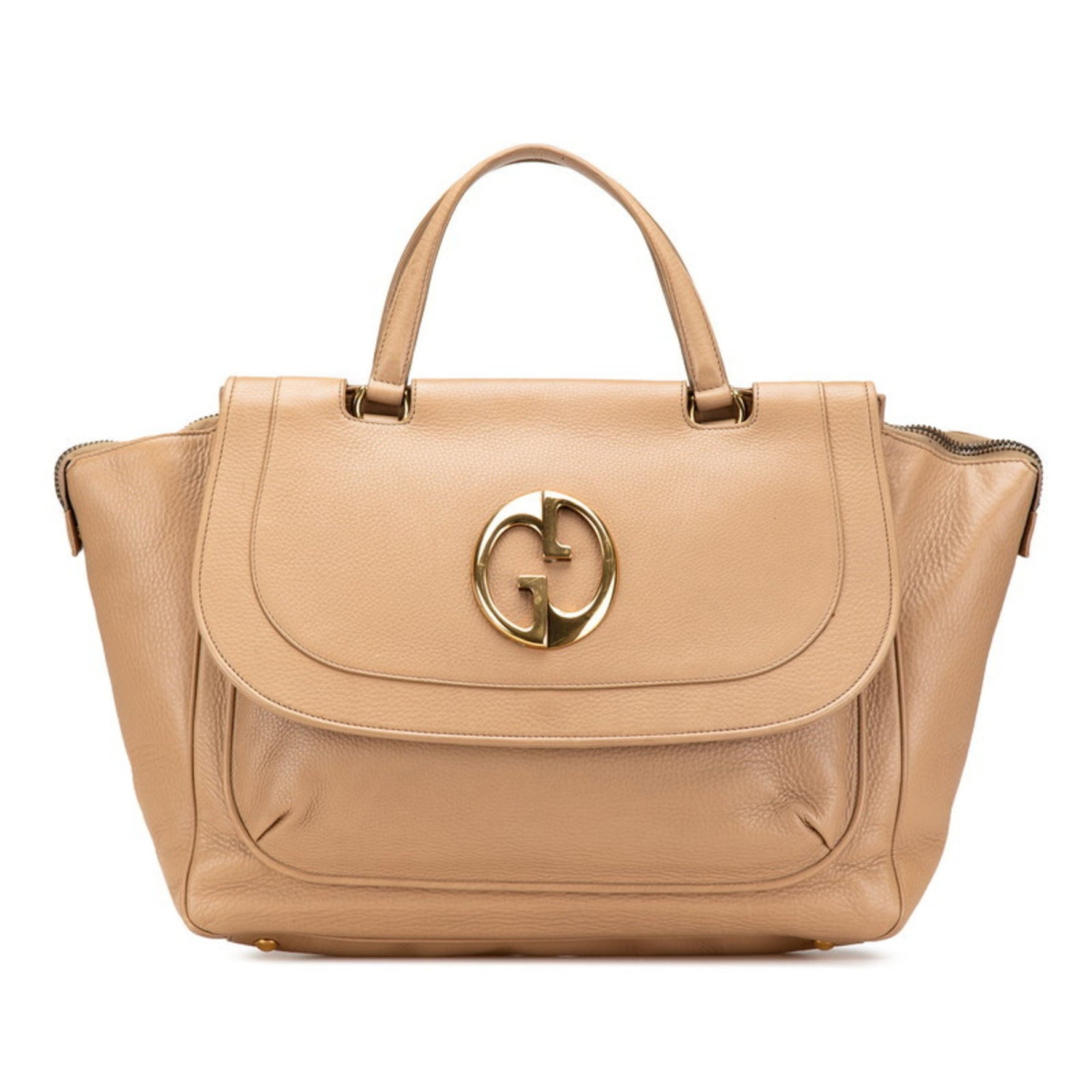 Gucci Double G Handbag Boston Bag Leather