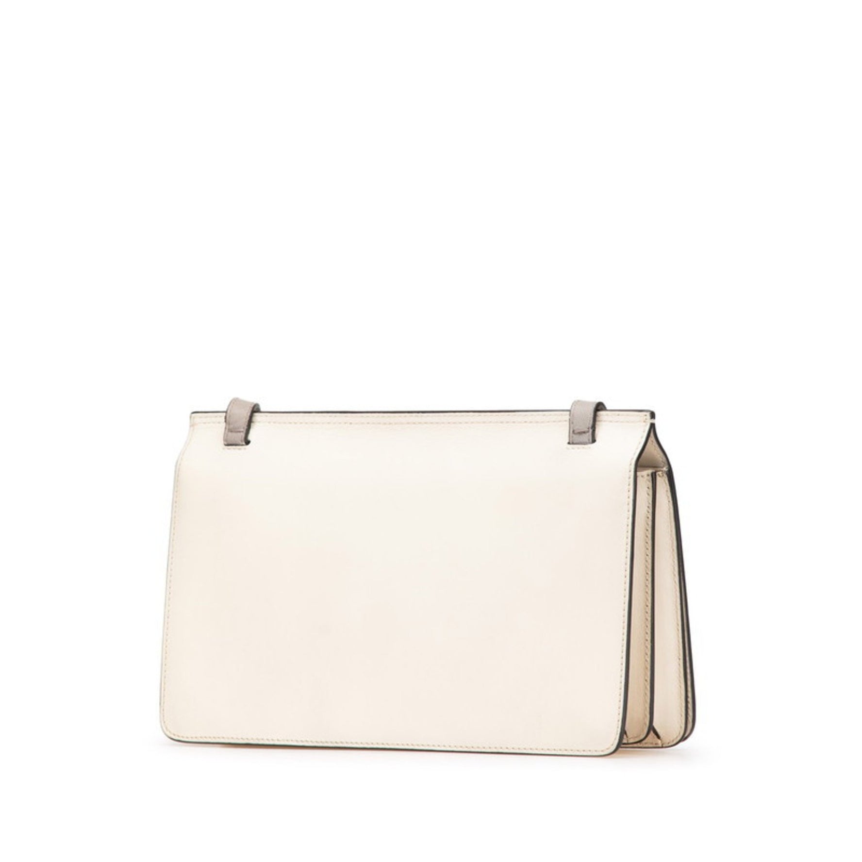 Gucci Bamboo Shoulder Bag White/Grey Leather