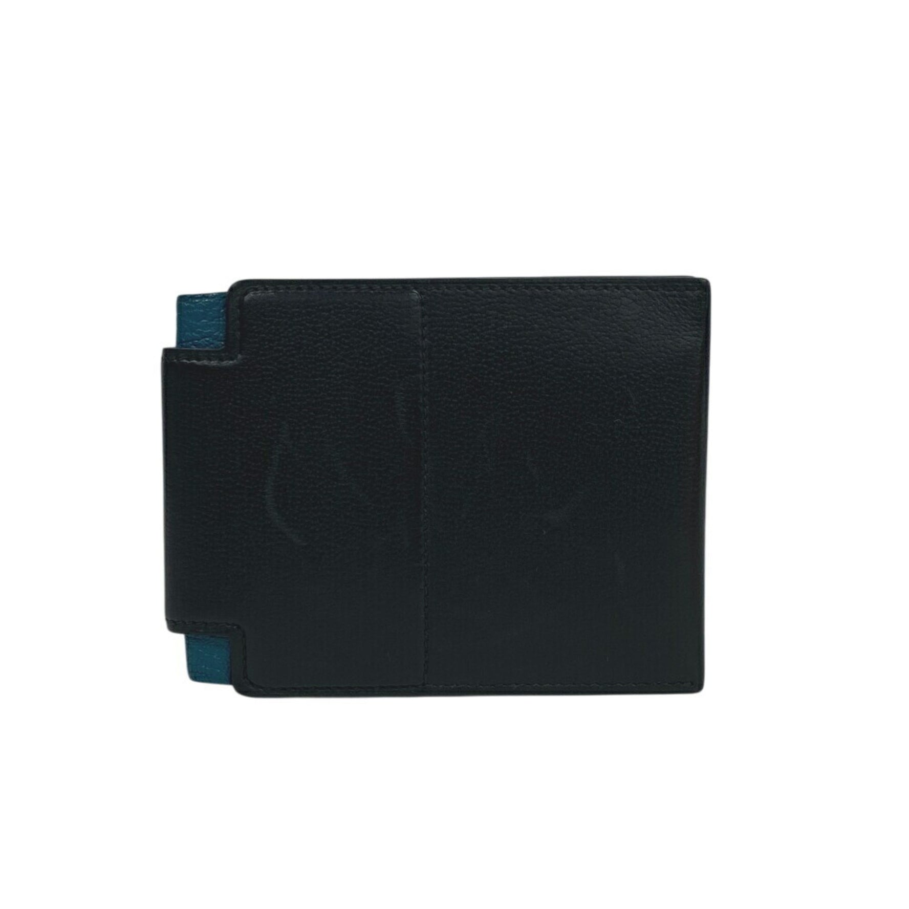 HERMES Hermes H Sport Compact Bi-fold Wallet Coin Purse Bills Cards Men Women Black