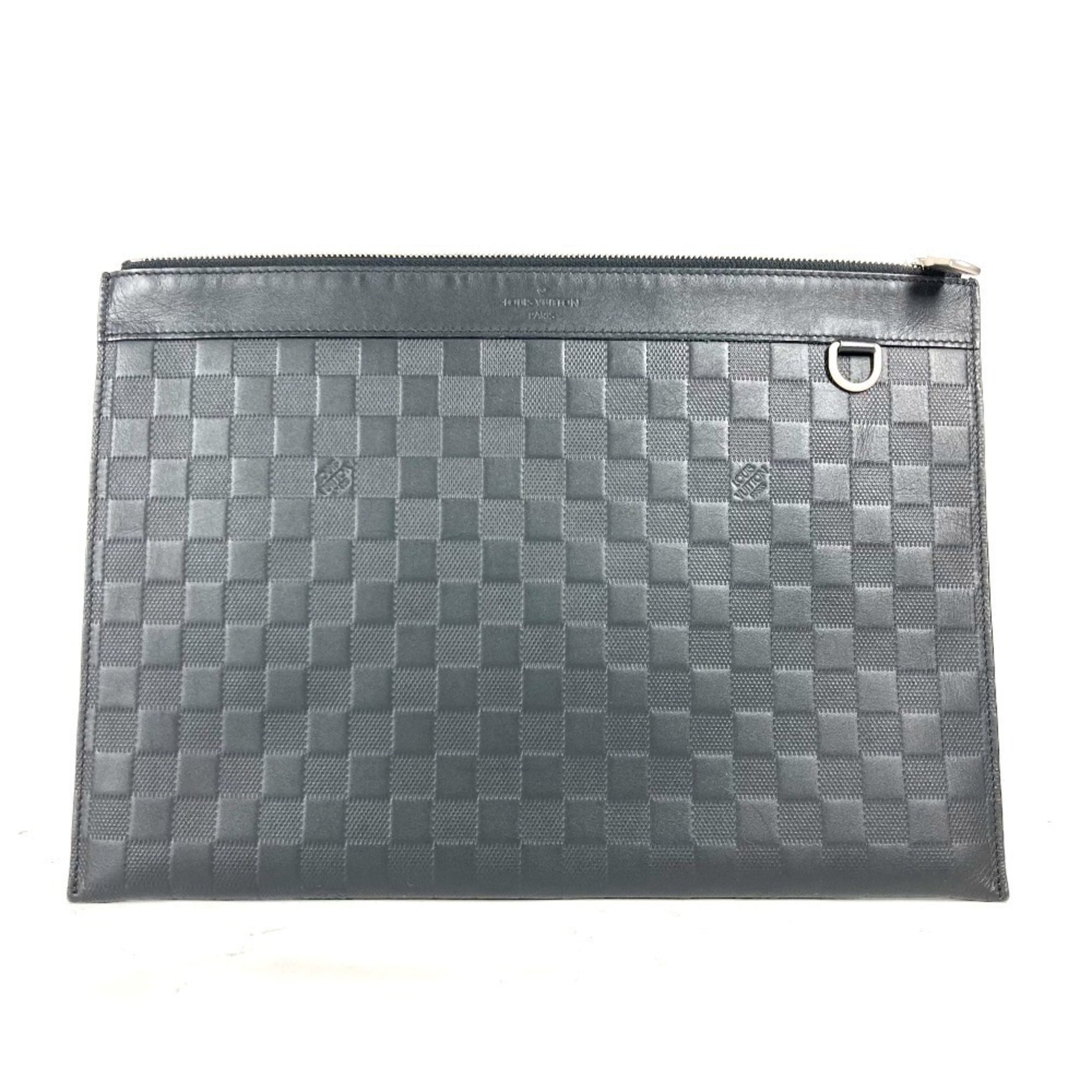 Louis Vuitton Damier Infini Pochette Discovery Second Bag Pouch Clutch Leather Men's Onyx Black