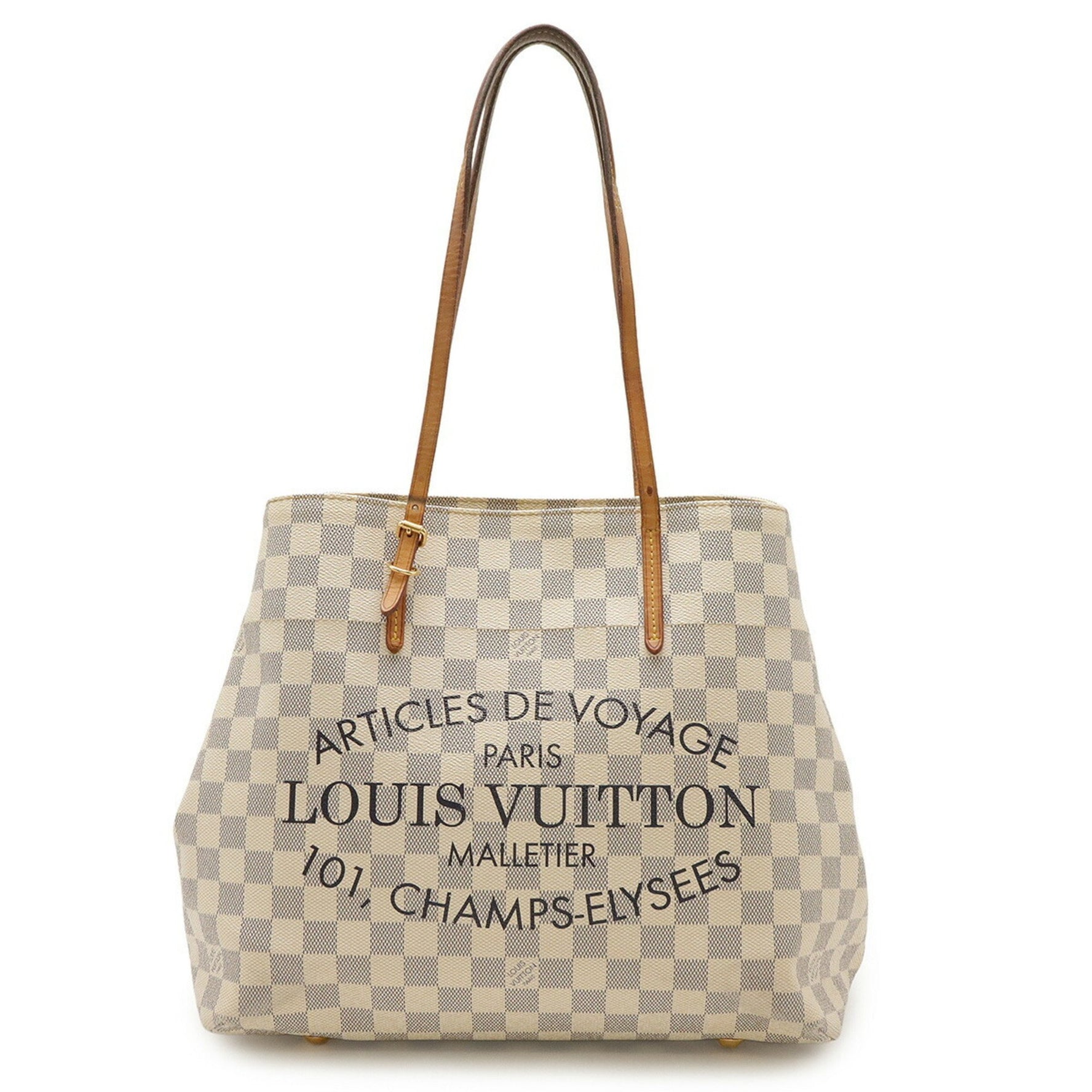 LOUIS VUITTON Damier Azur Cabas MM Tote Bag Shoulder