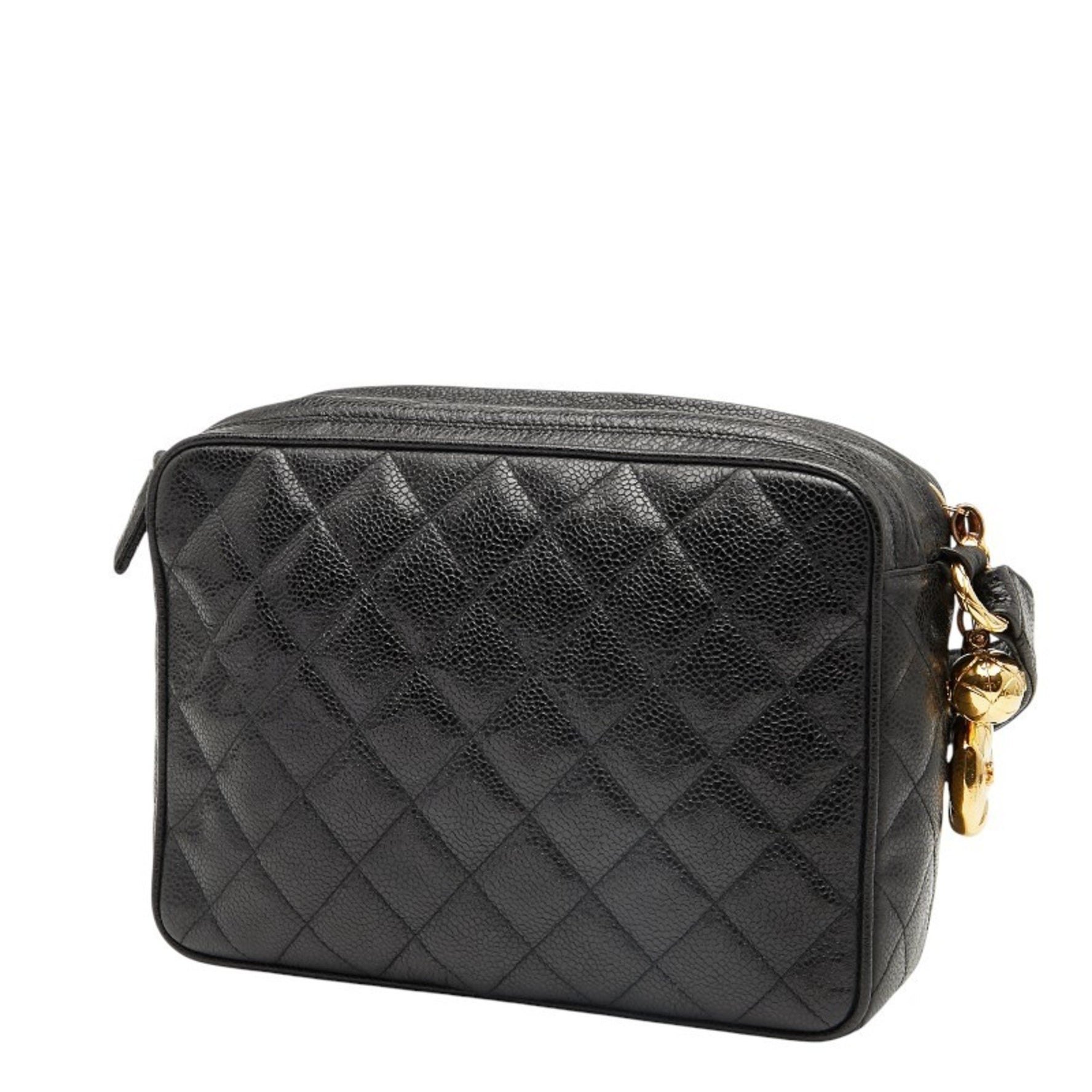CHANEL Matelasse Coco Mark Crossbody Shoulder Bag in Caviar Skin