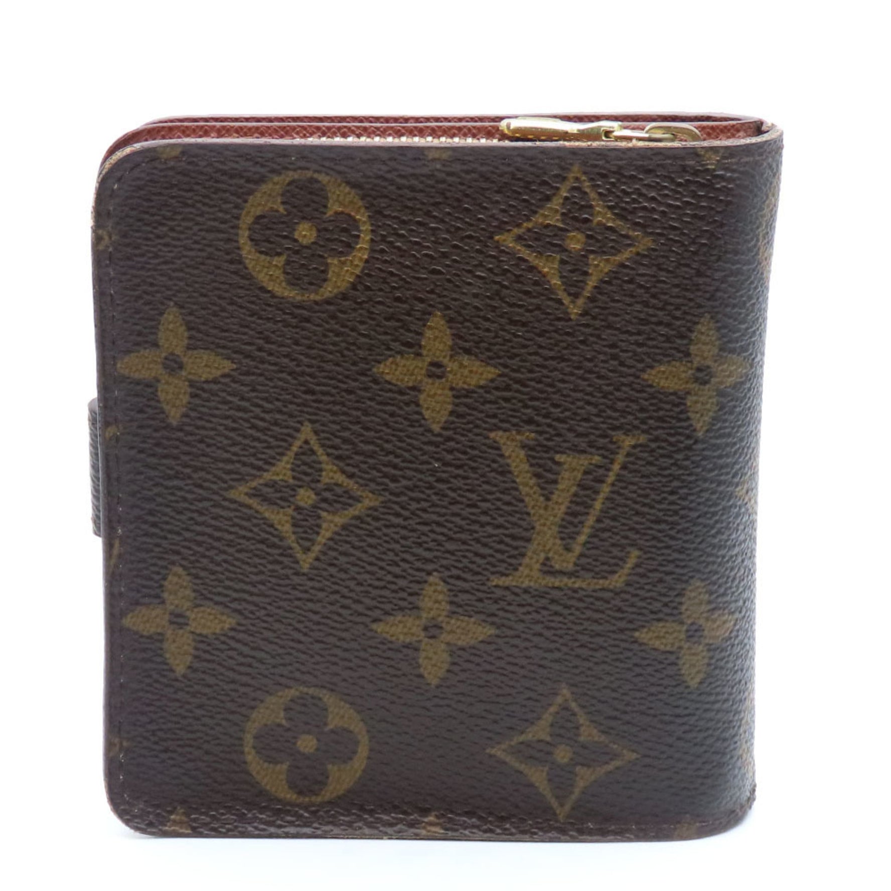 Louis Vuitton Bi-fold Wallet Compact Zip M61667 Monogram Brown Accessories Women's LOUIS VUITTON