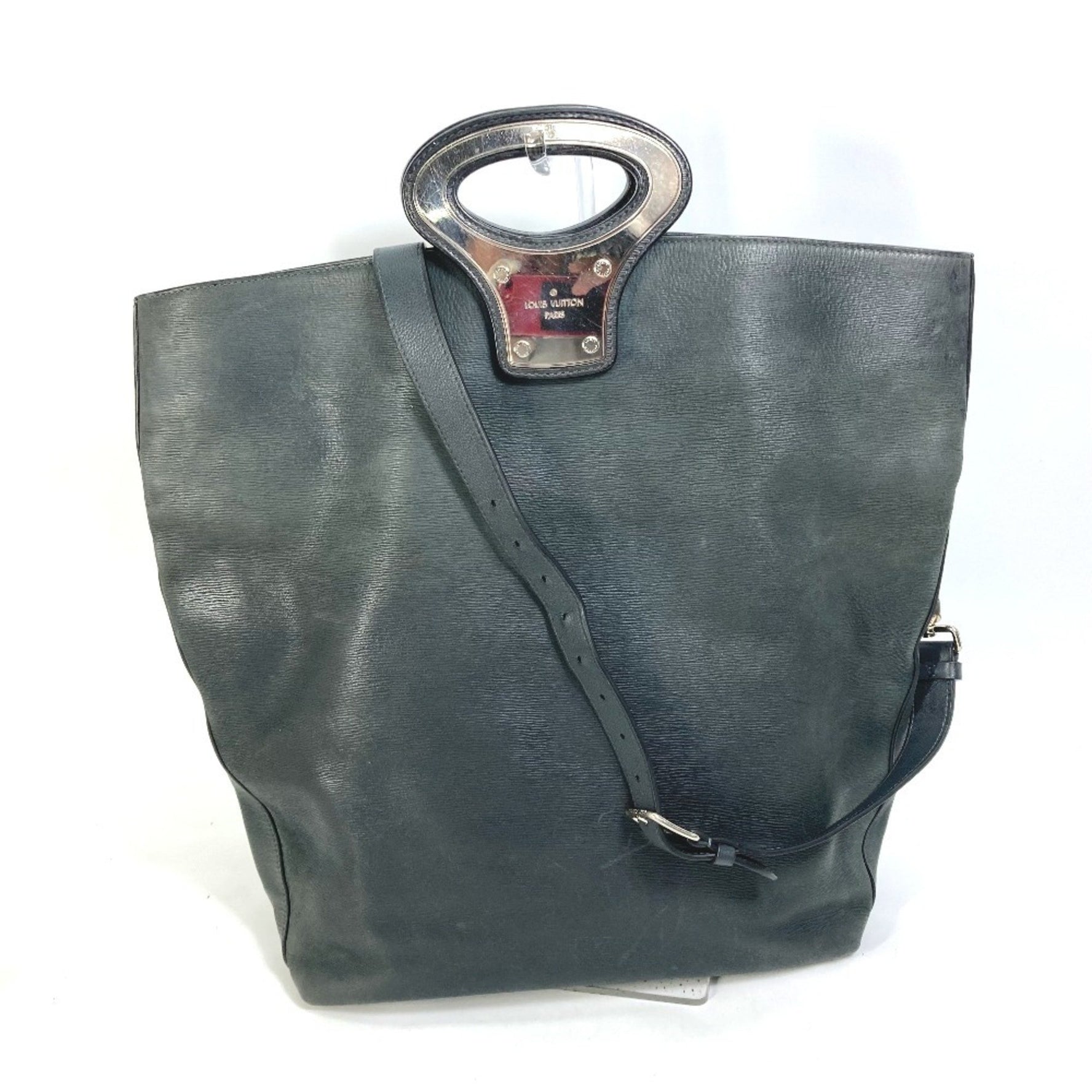 LOUIS VUITTON Men's Runway Exclusive Cuir Epi NS 2-Way Handbag/Shoulder Bag in Leather, Noir Black