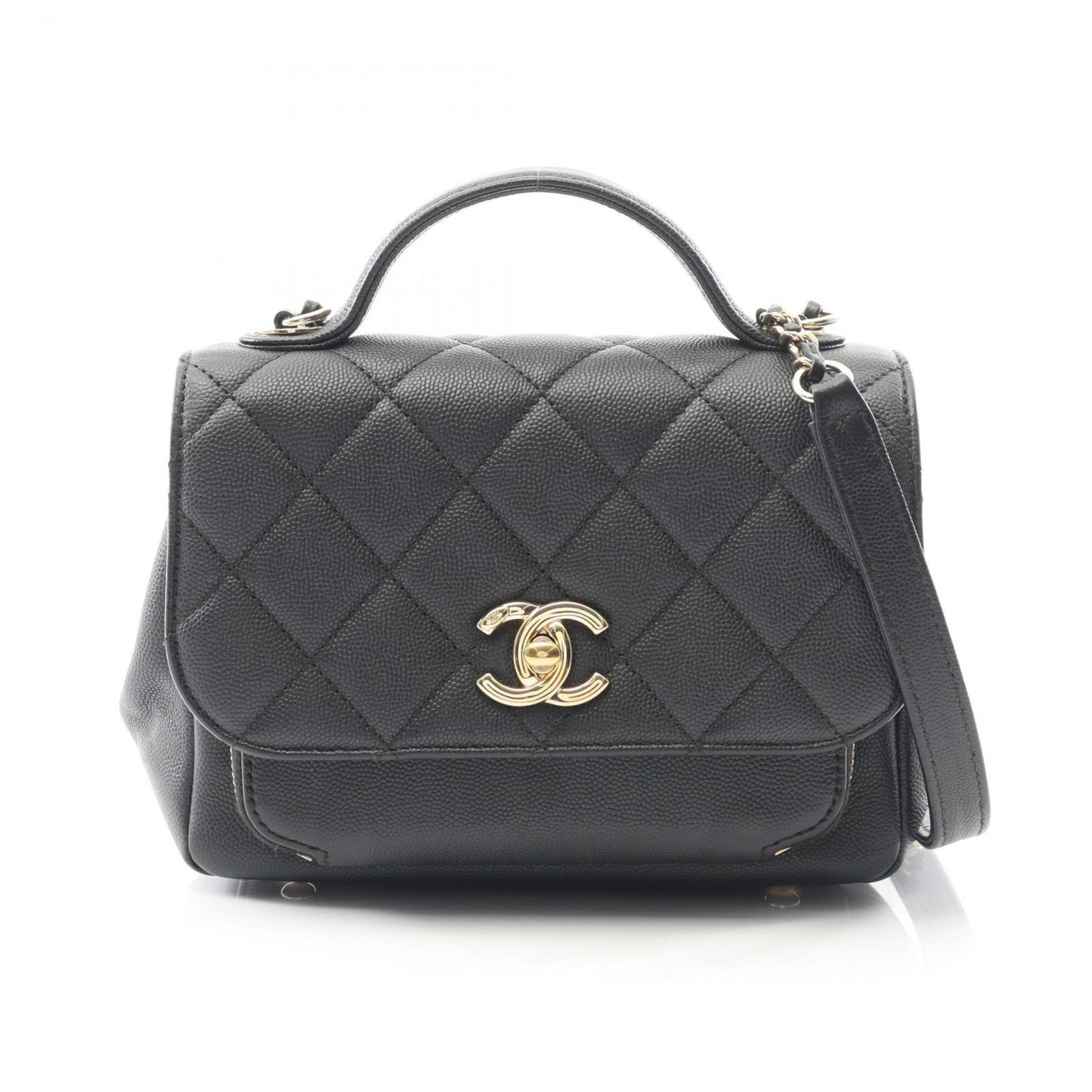 CHANEL Business Affinity Matelasse Shoulder Bag in Caviar (Grained Calfskin)