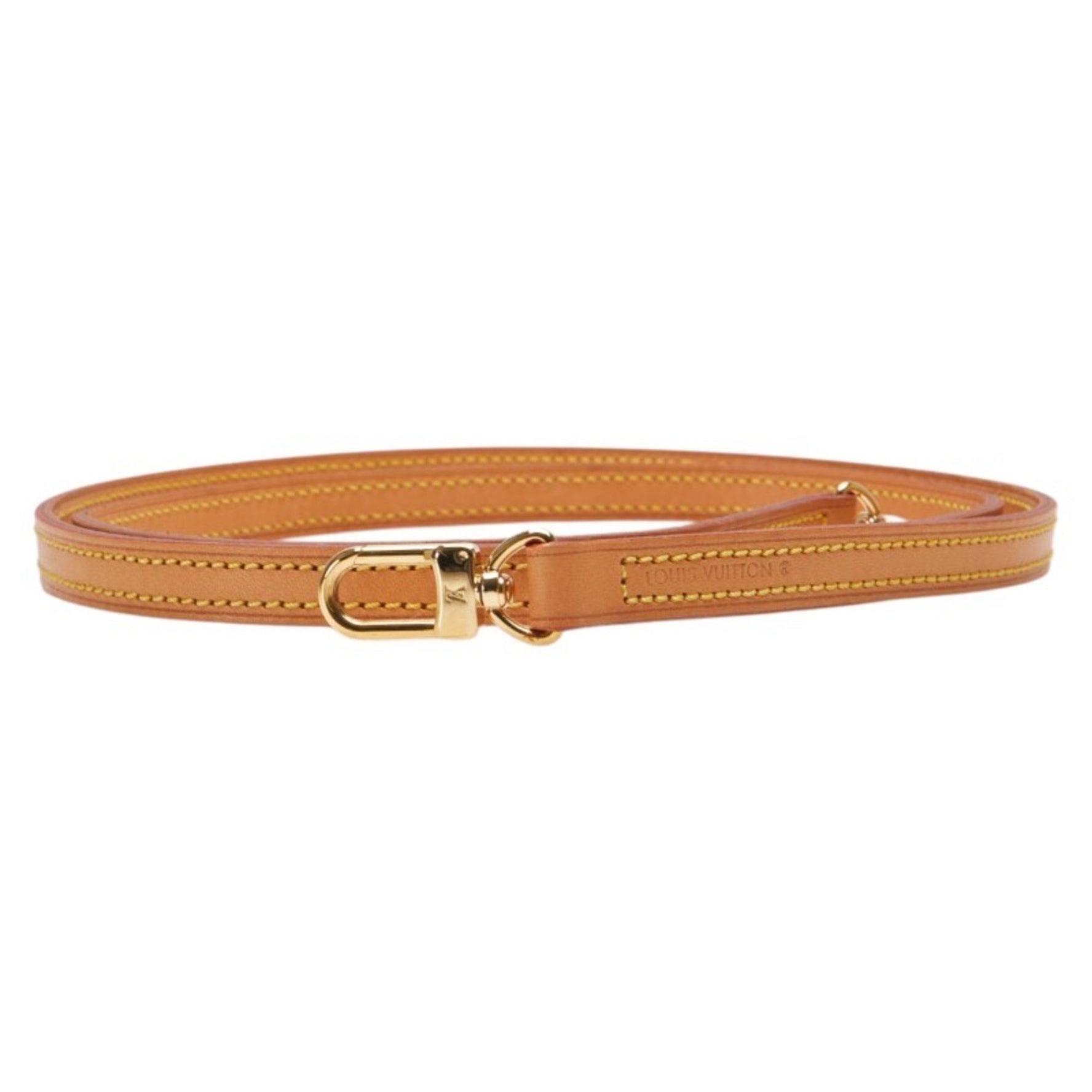 Louis Vuitton Shoulder Strap, Brown and Gold Plated Leather