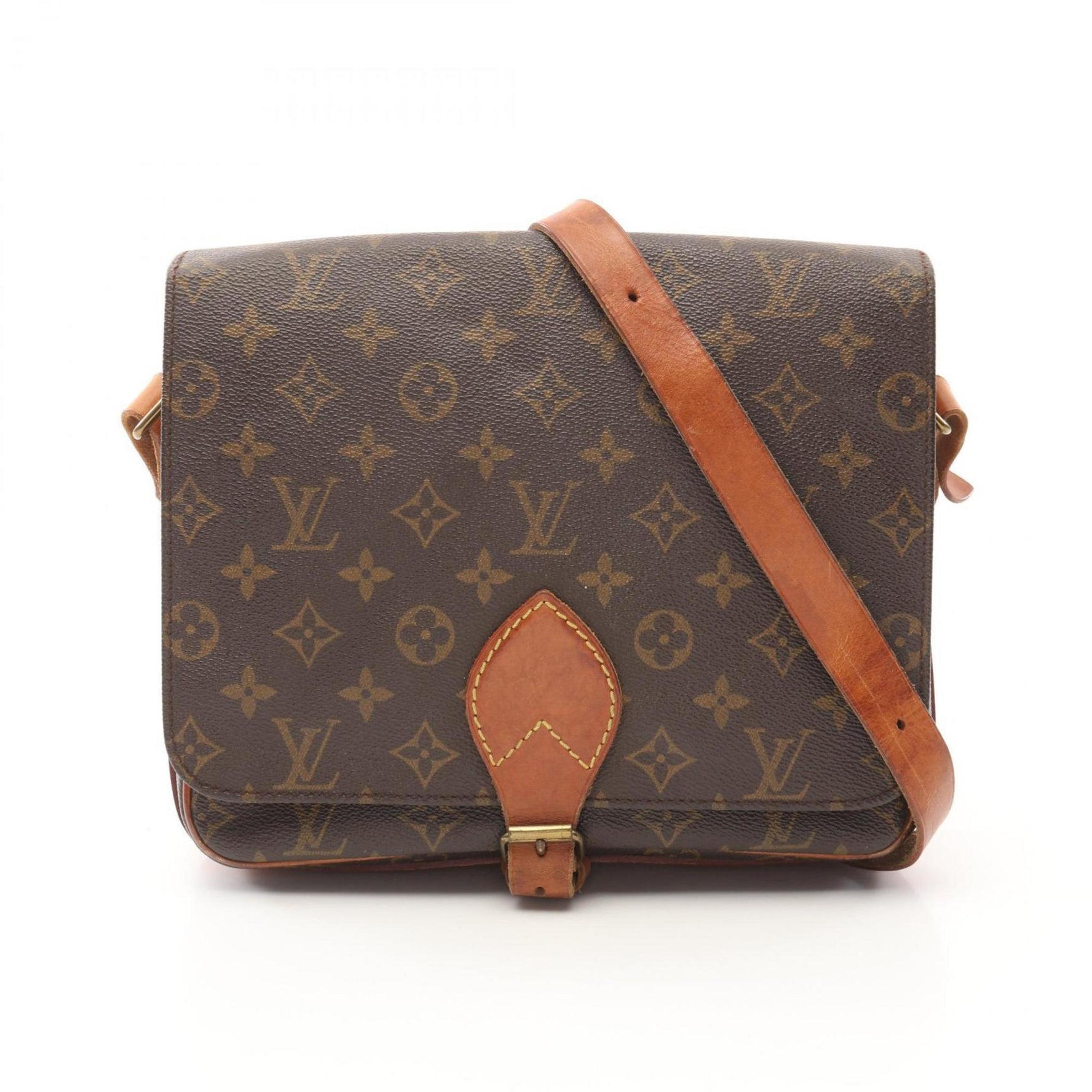Louis Vuitton Cartesier GM Monogram Shoulder Bag Coated Canvas Leather