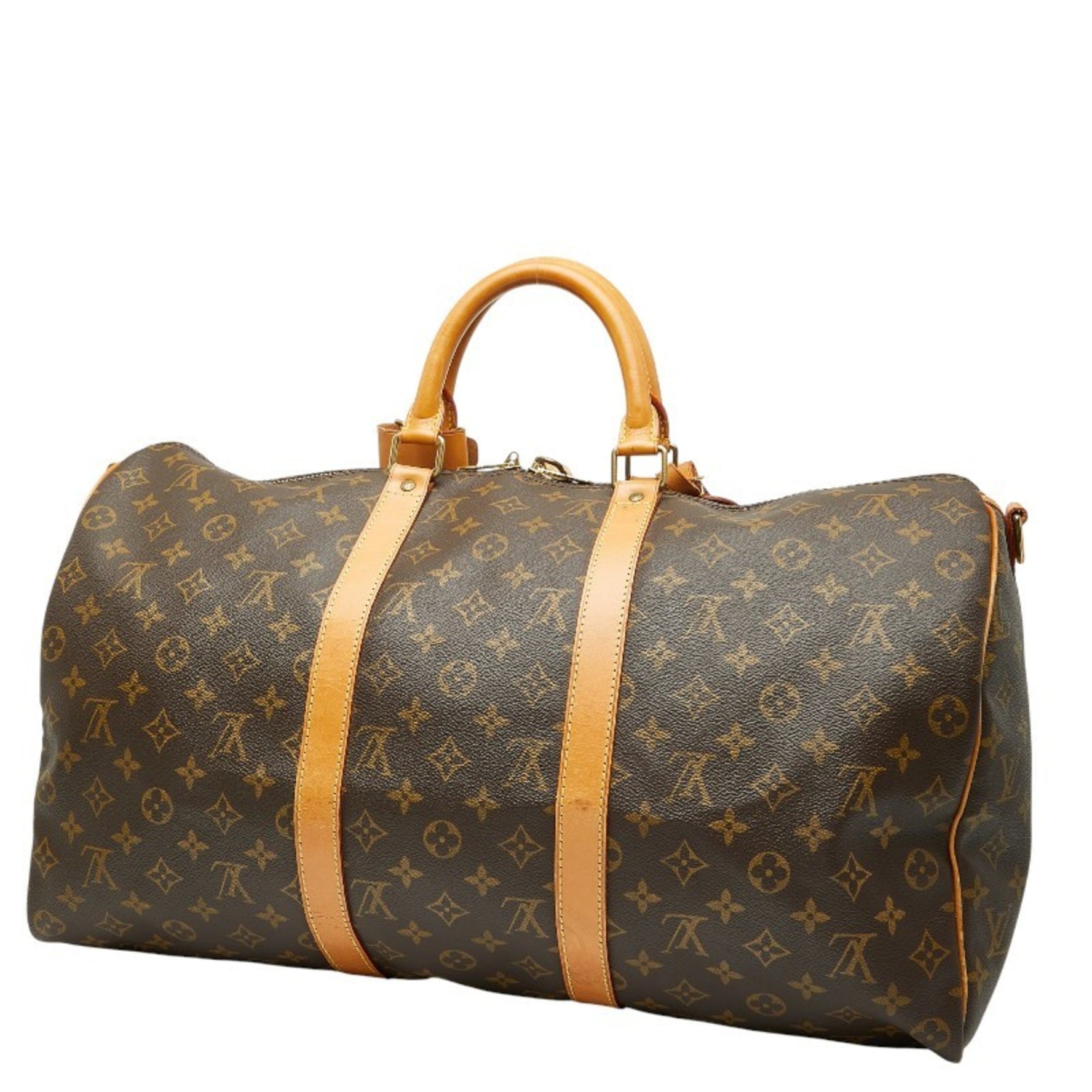 Louis Vuitton Monogram Keepall Bandouliere 50 Boston/Shoulder Bag, Brown Leather, LOUIS VUITTON