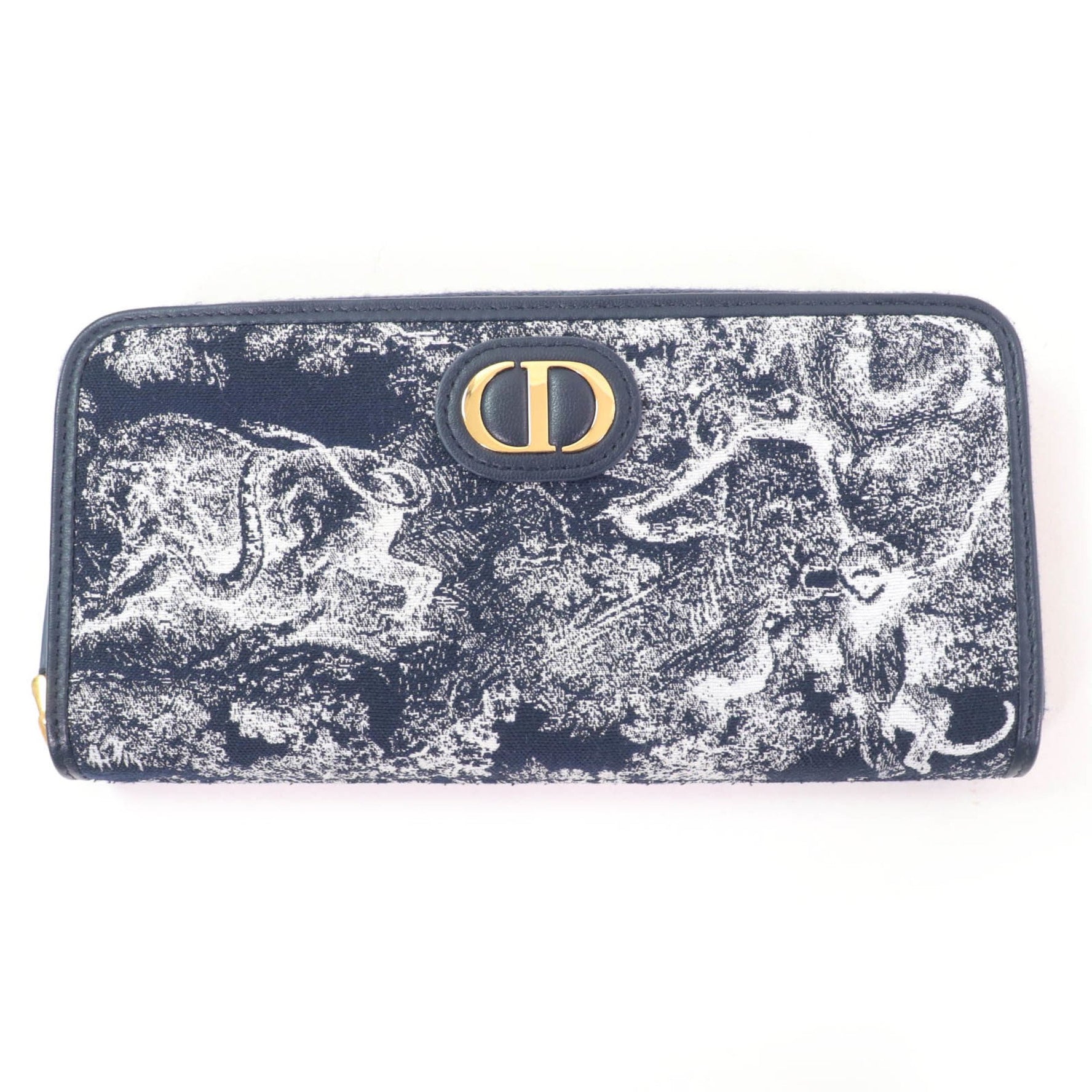 Christian Dior 30 Montaigne Voyageur Long Wallet, Reverse Toile de Jouy Jacquard, Box and Dust Bag Included, Made in Italy