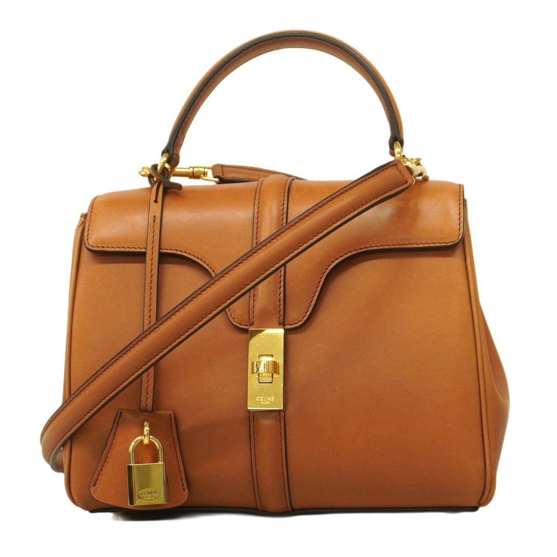 Celine Sèze handbag in light brown leather