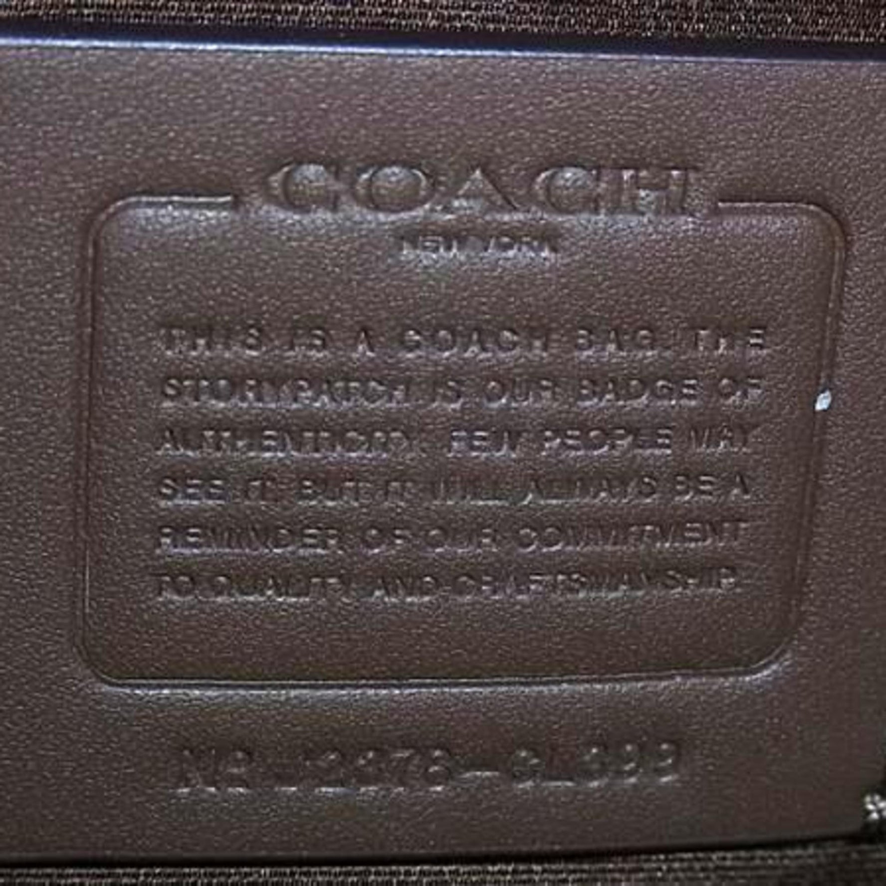 COACH Signature Nina Carryall Tote Bag Leather Shoulder