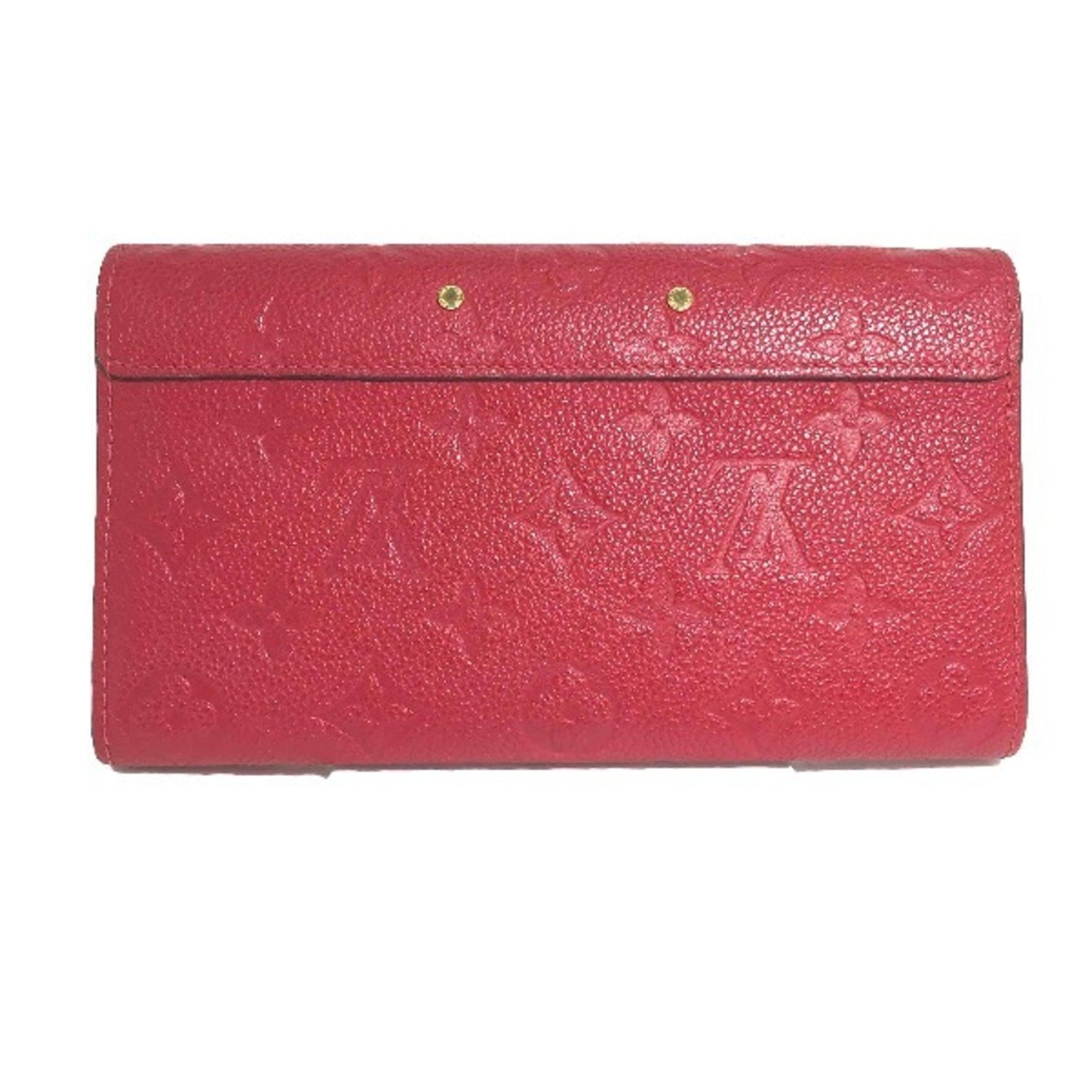 Louis Vuitton Long Wallet Monogram Portefeuille Red LV