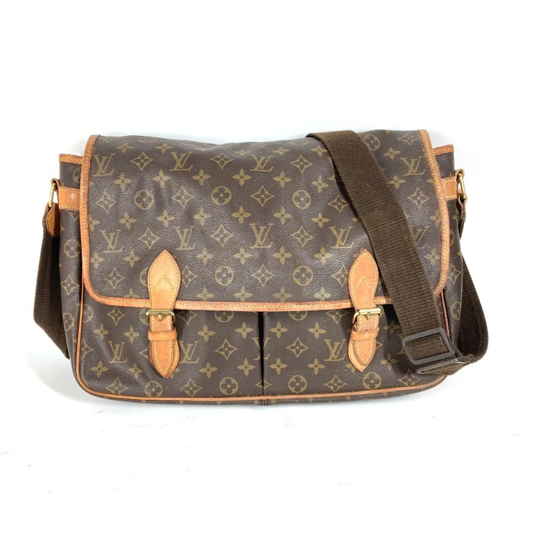 Louis Vuitton Monogram Gibessier GM Flap Crossbody Bag Messenger Shoulder Canvas Men's