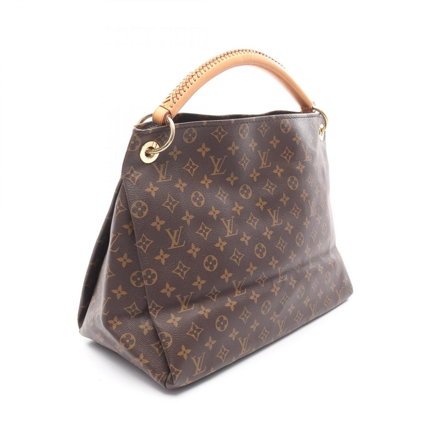 Louis Vuitton Artsy MM Shoulder Bag in Coated Canvas and Leather with Monogram Design