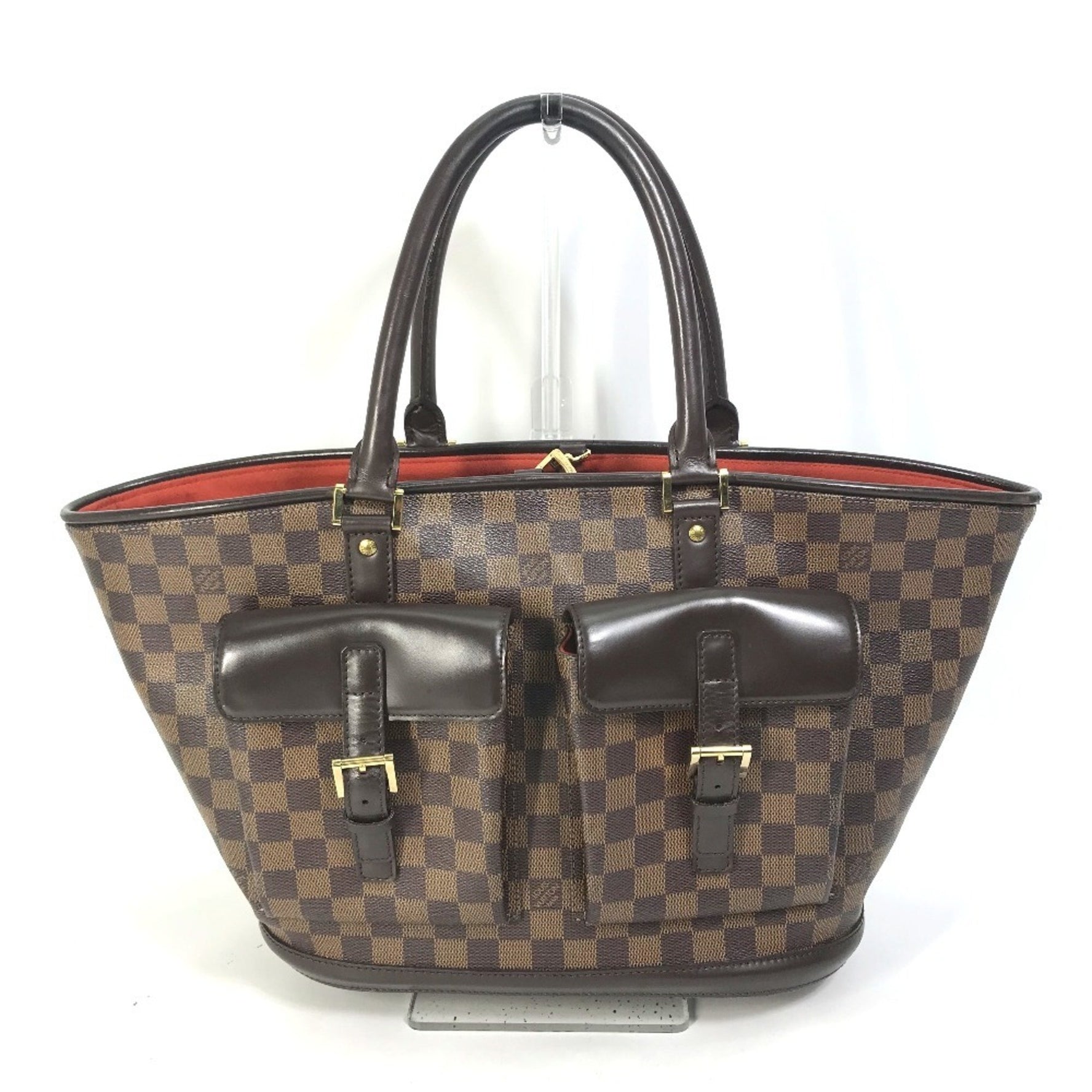 Louis Vuitton Damier Manosque GM Shoulder Bag/Tote Bag in Canvas, Ebene Brown