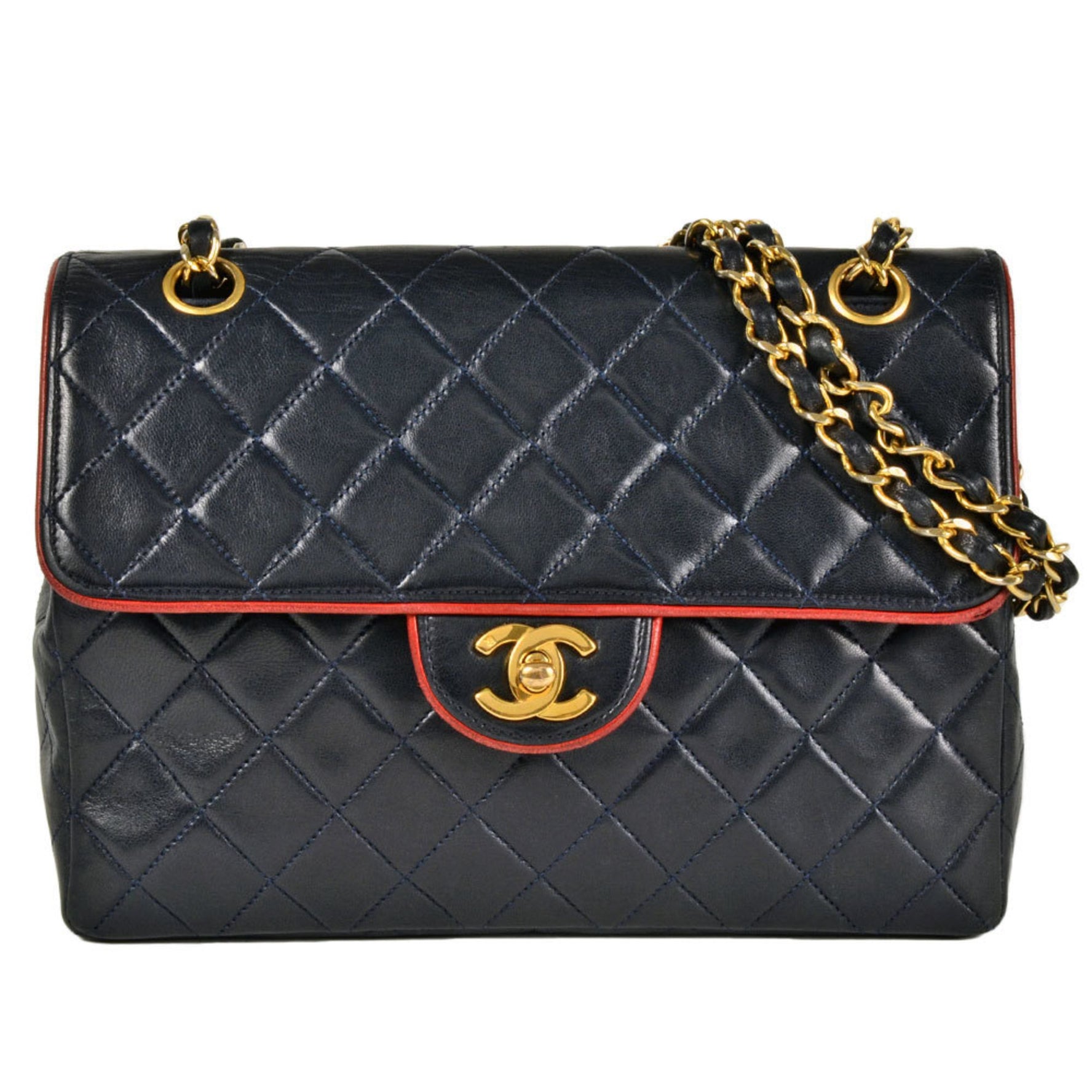 CHANEL Matelasse Coco Mark Chain Shoulder Bag Lambskin