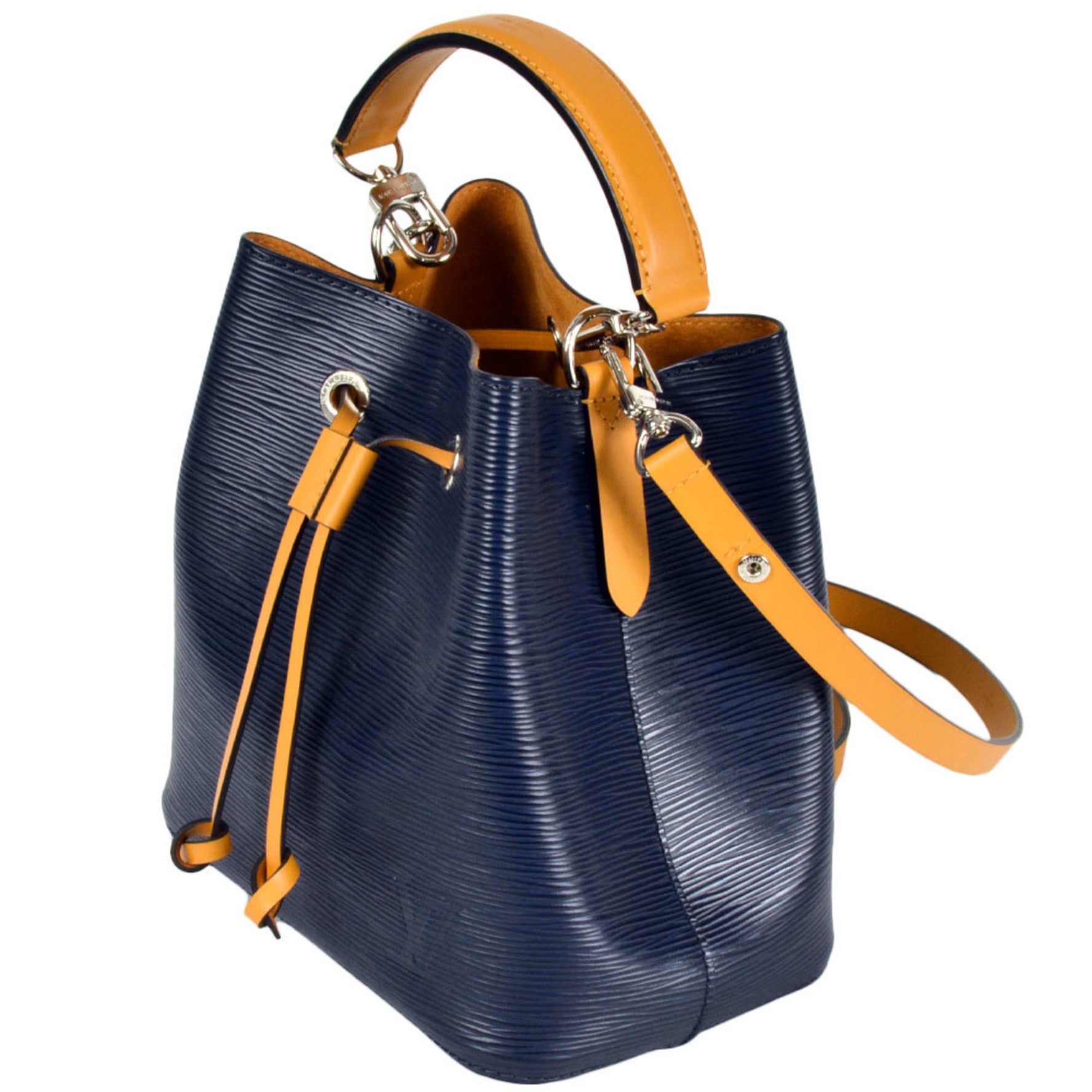 Louis Vuitton NeoNoe BB Handbag Epi Indigo Blue Shoulder Bag Bicolor