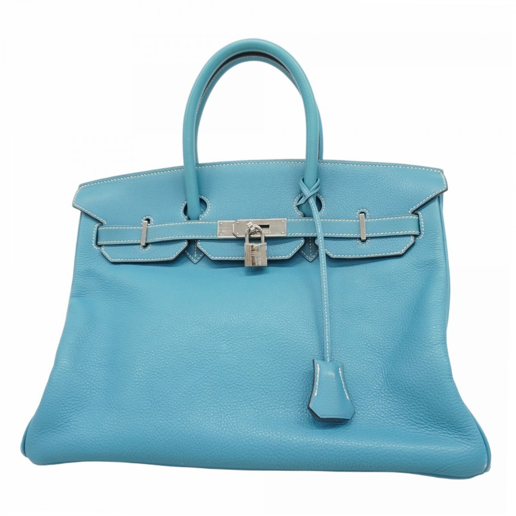 Hermes Hermès Birkin 35 Togo Blue Jean Handbag (E Stamp) for Women