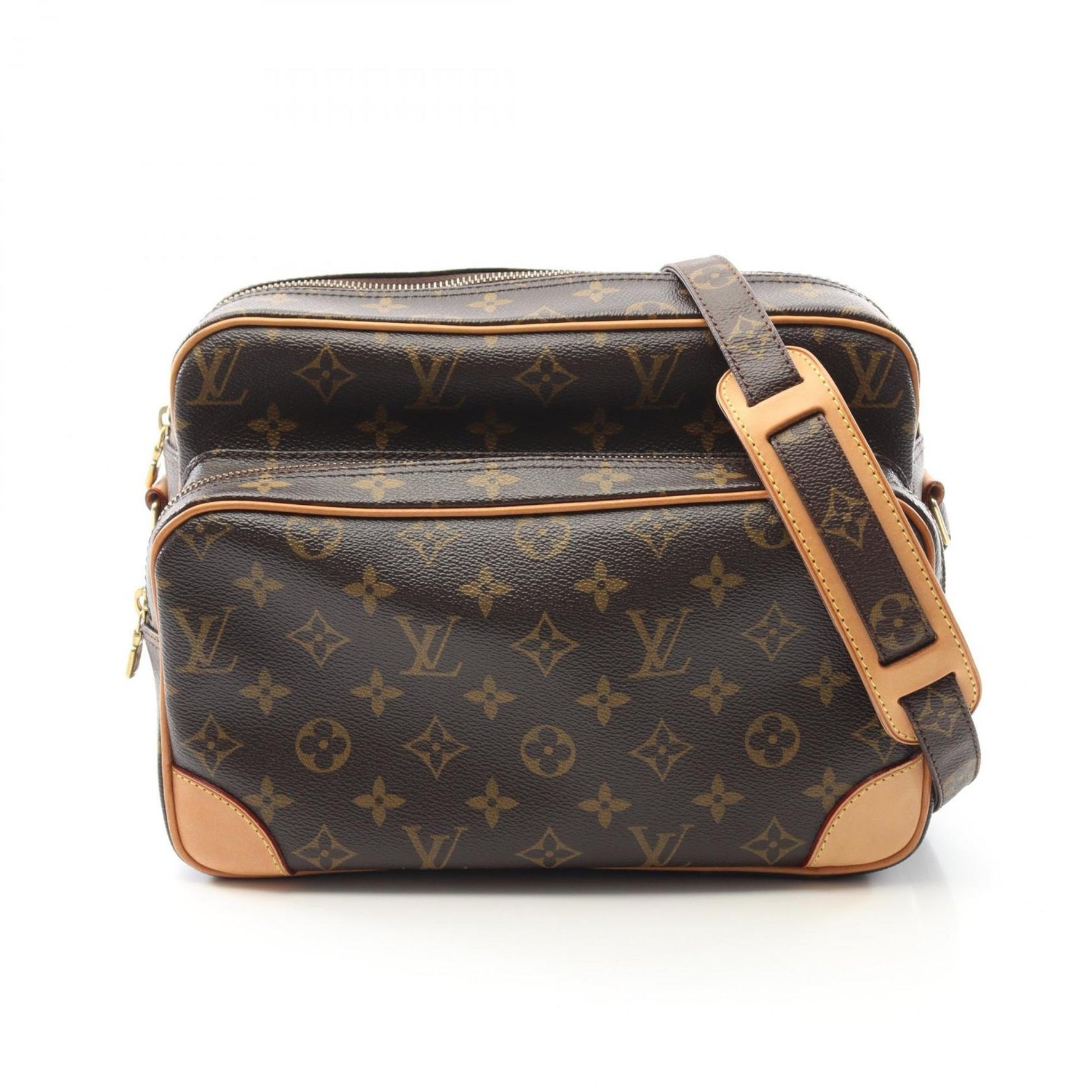 Louis Vuitton Nile Shoulder Bag Coated Canvas Leather Monogram