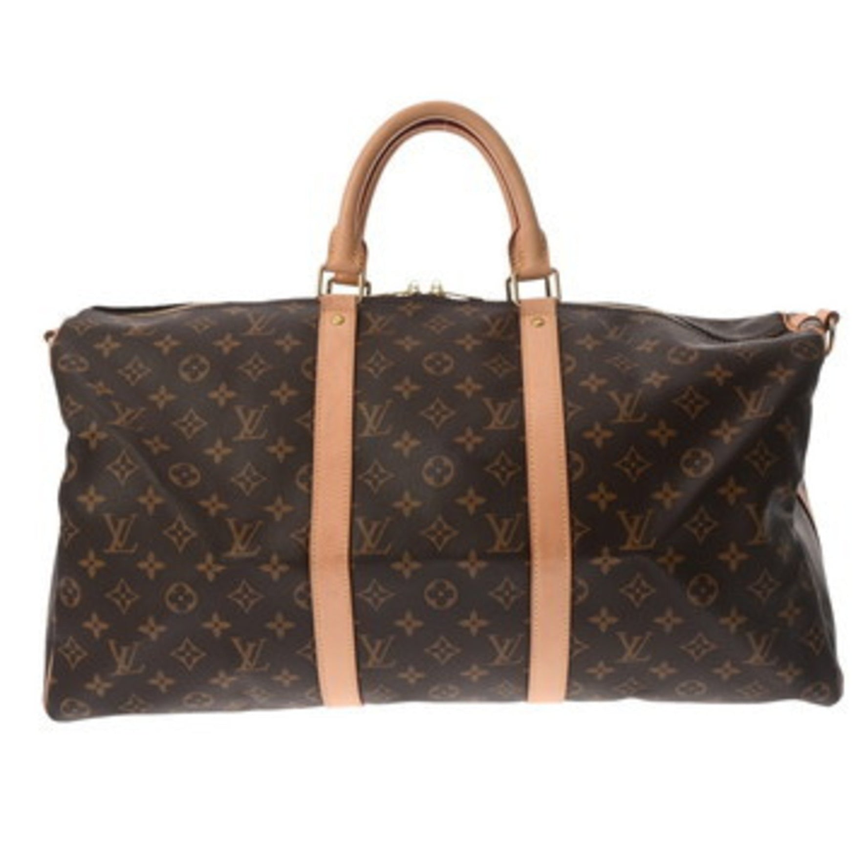 LOUIS VUITTON Monogram Keepall Bandouliere 50, current model, monogram canvas Boston bag