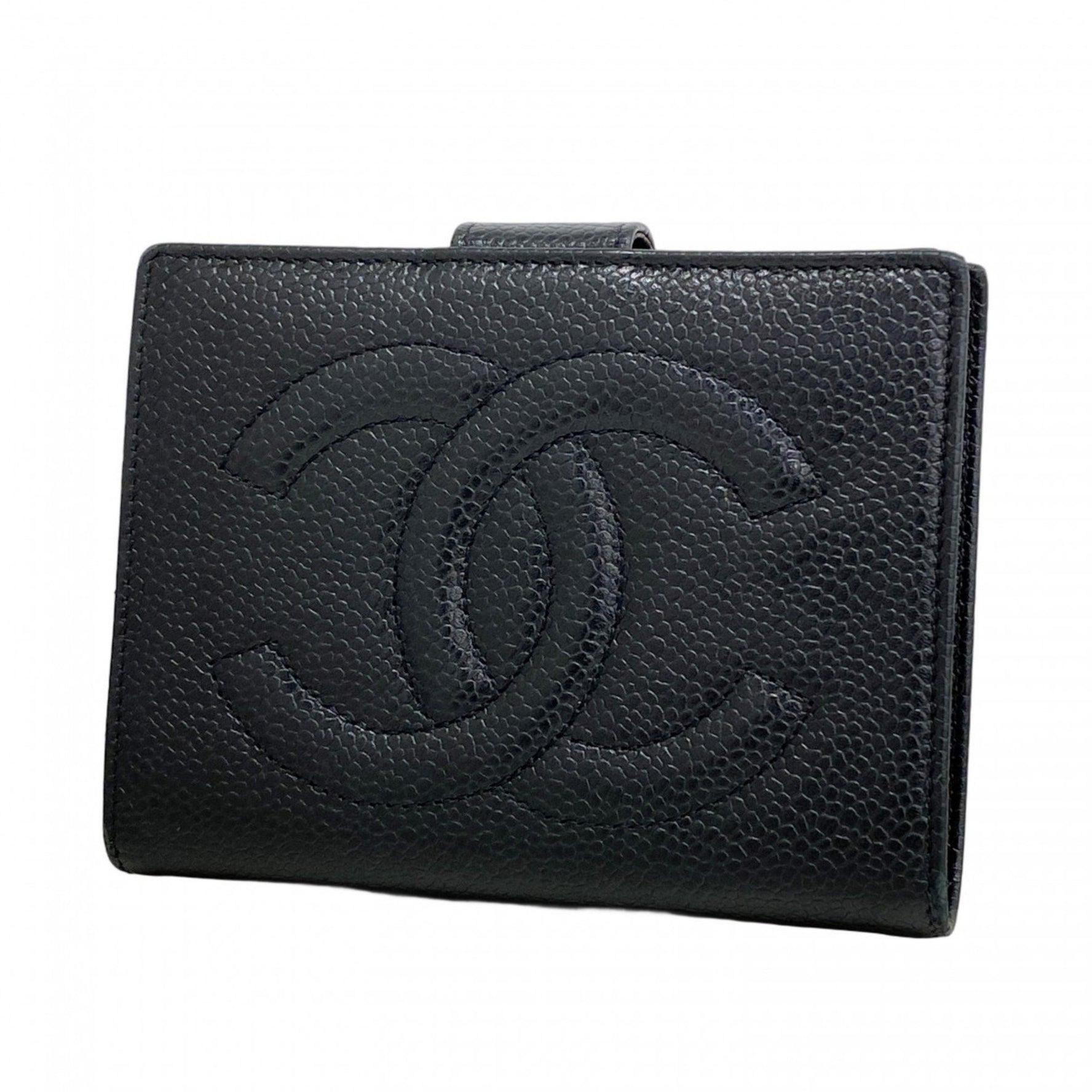 Chanel caviar leather wallet