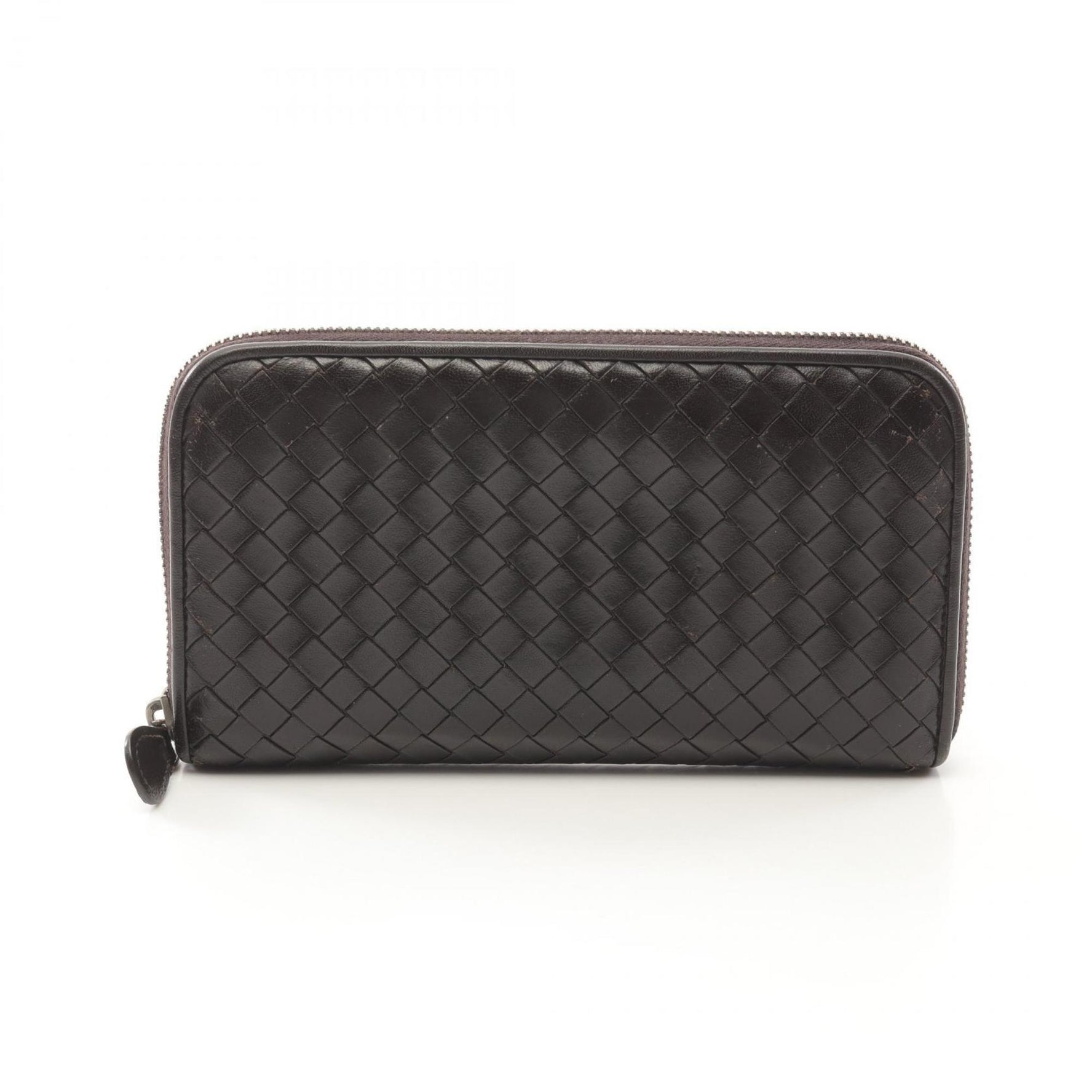 BOTTEGA VENETA Intrecciato Round Long Wallet Leather