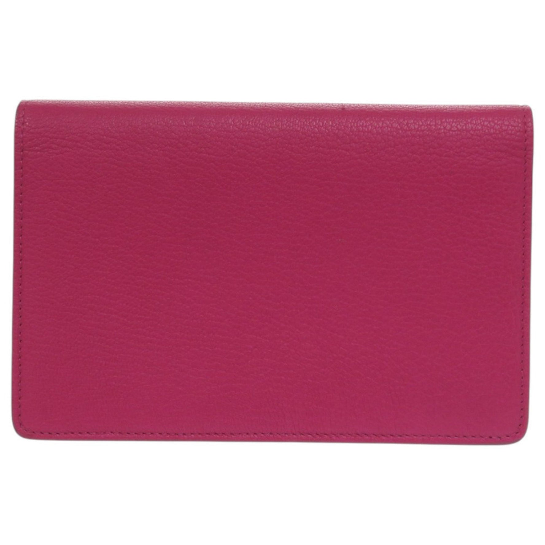 Balenciaga Pandora Chain Wallet Leather Magenta Long 1049