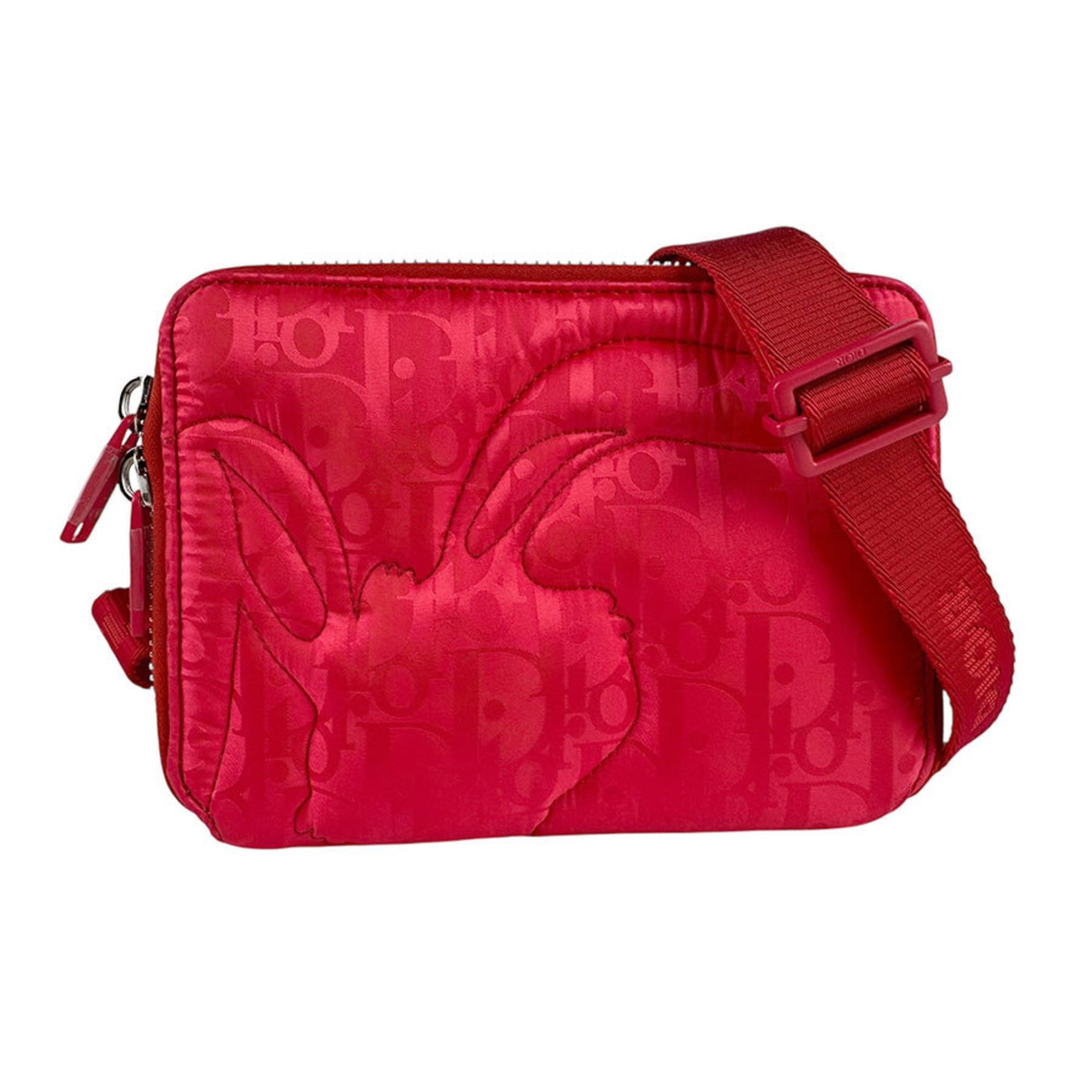 Christian Dior Dior x ERL Nylon Shoulder Bag, Red and Silver