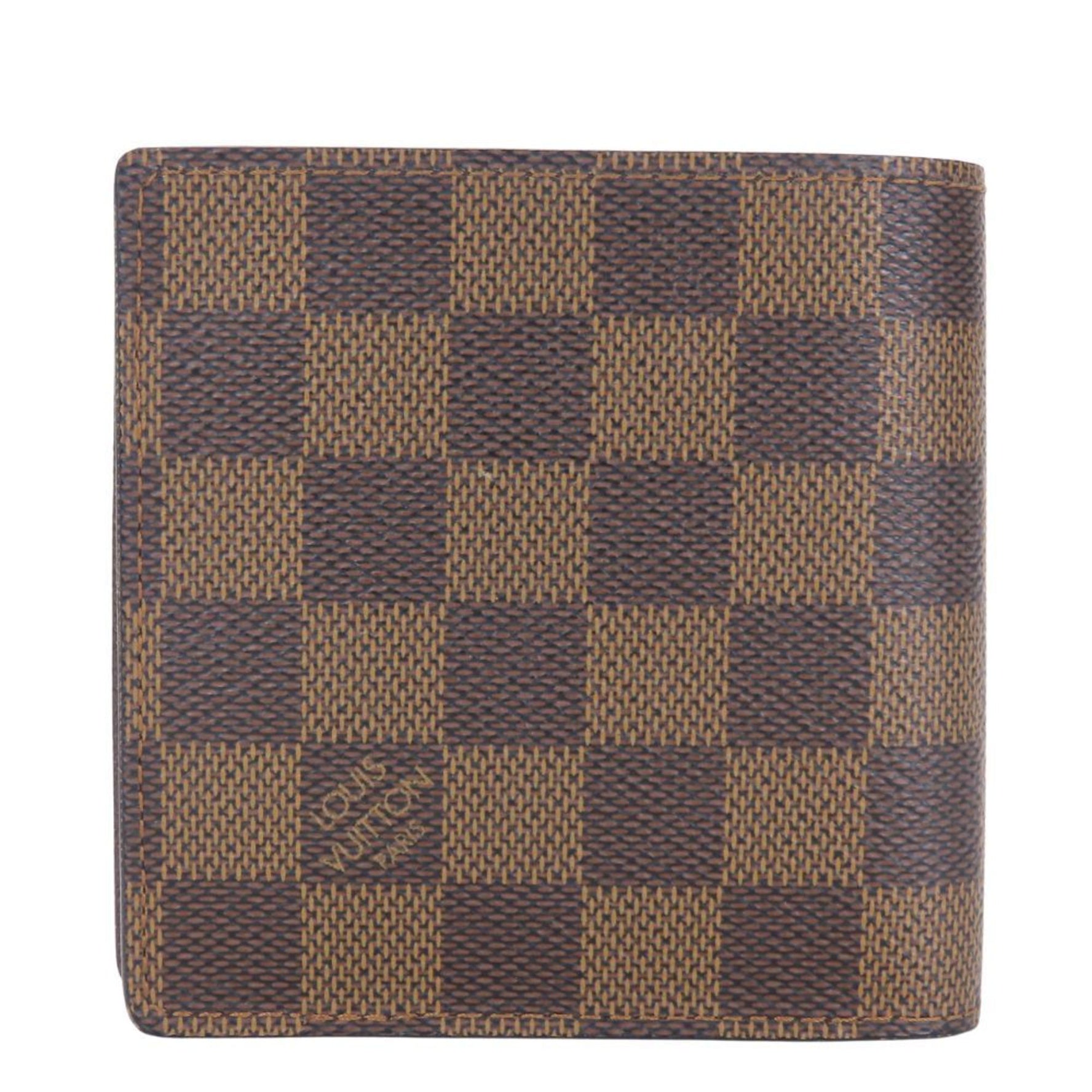 Louis Vuitton Bi-fold Wallet Porte-Bie Carte Credit Monet Damier Ebene Brown LOUIS VUITTON