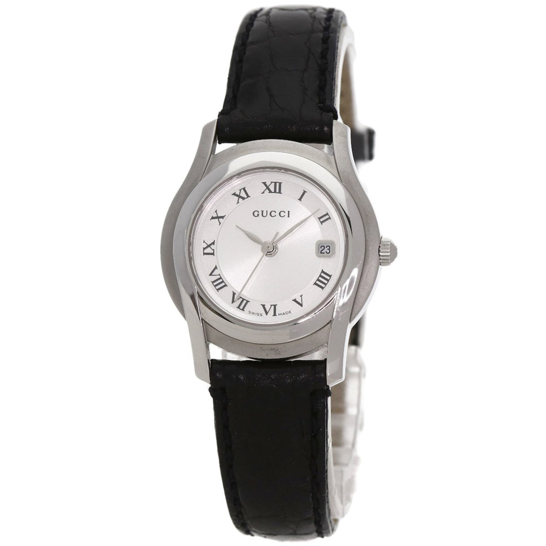 Gucci Stainless Steel/Leather Watch