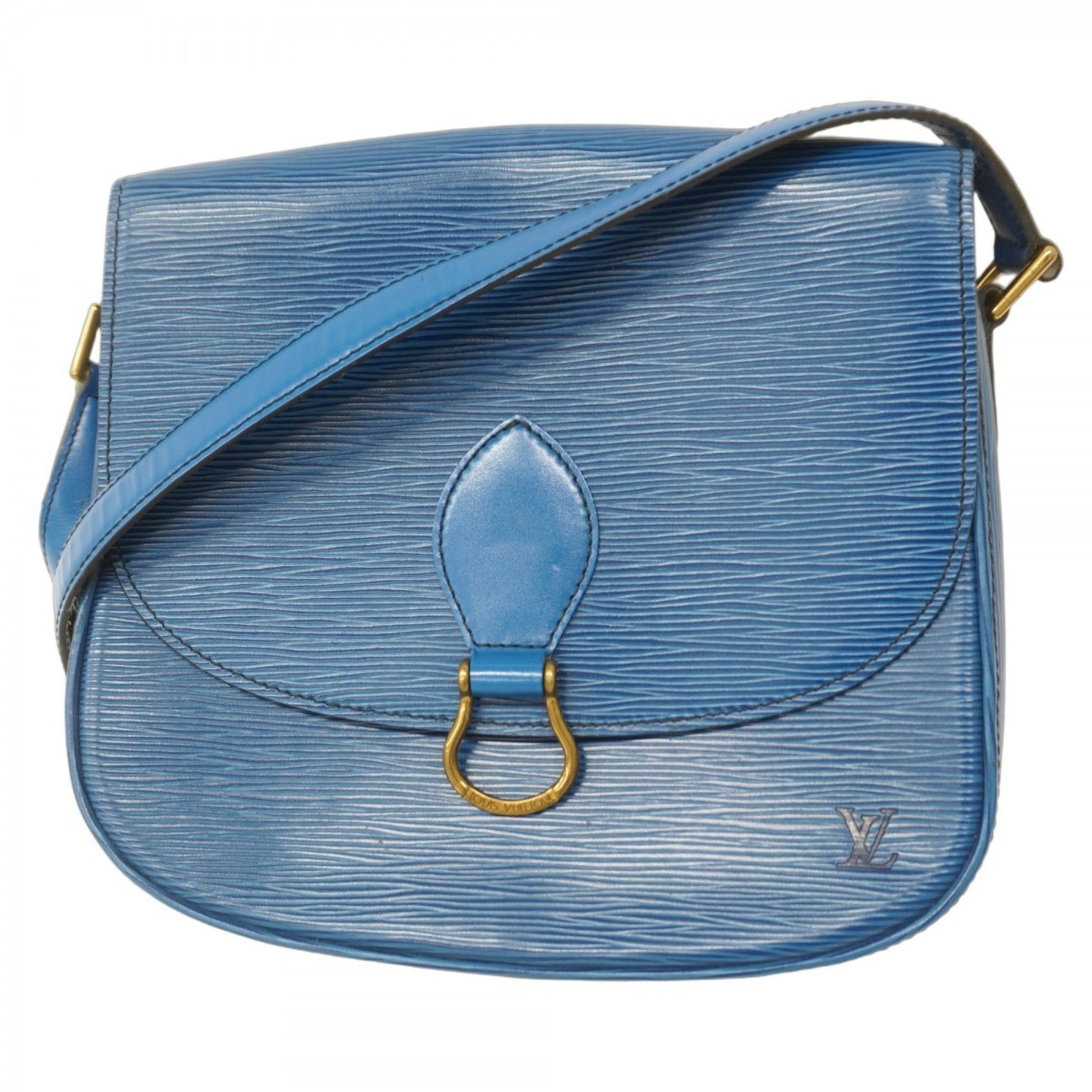 Louis Vuitton Epi Saint-Cloud Shoulder Bag M52195 Toledo Blue for Women