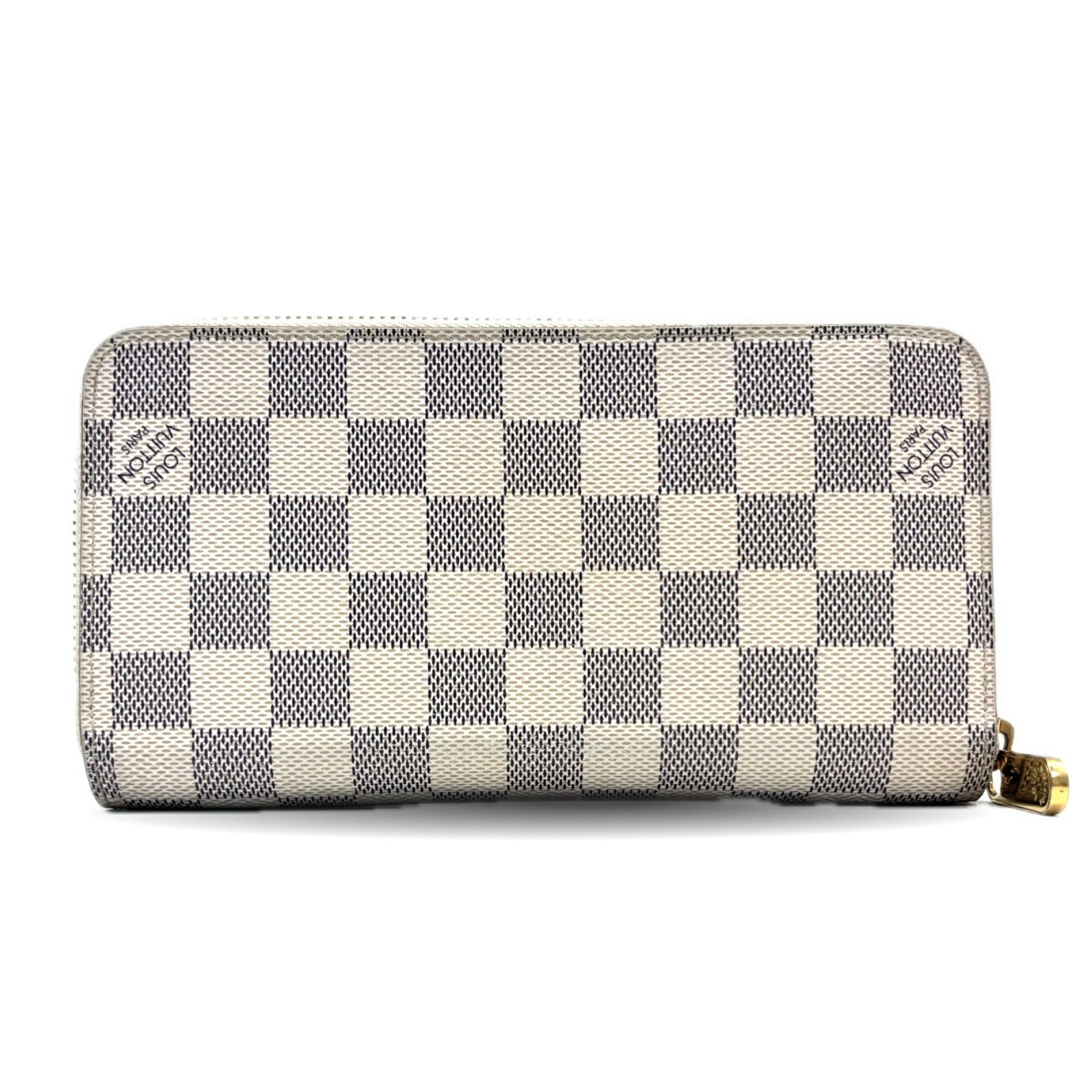 Louis Vuitton Zippy Wallet Damier Azur Round Long PVC RFID