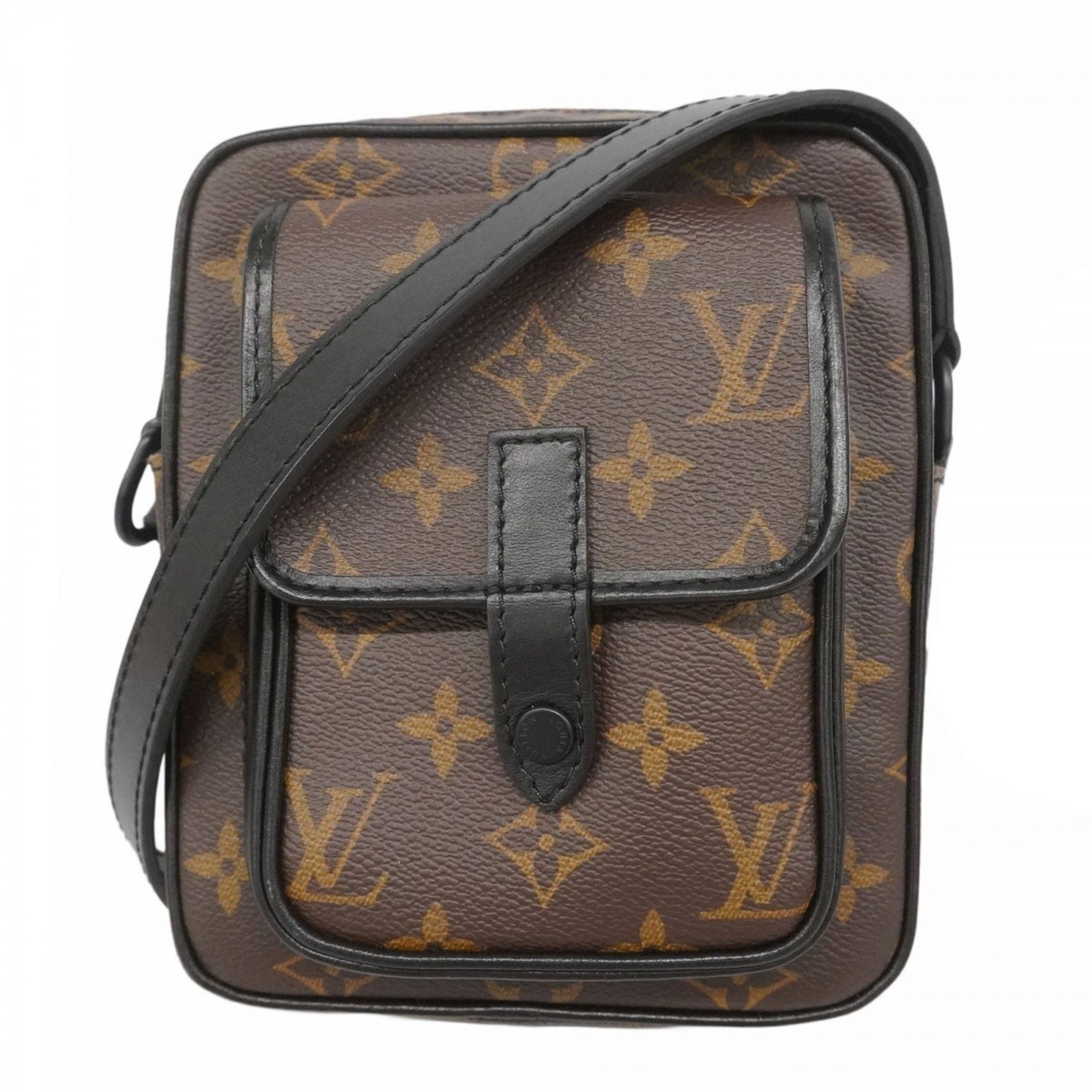 Louis Vuitton Monogram Macassar Christopher Wearable Wallet Shoulder Bag Brown/Black