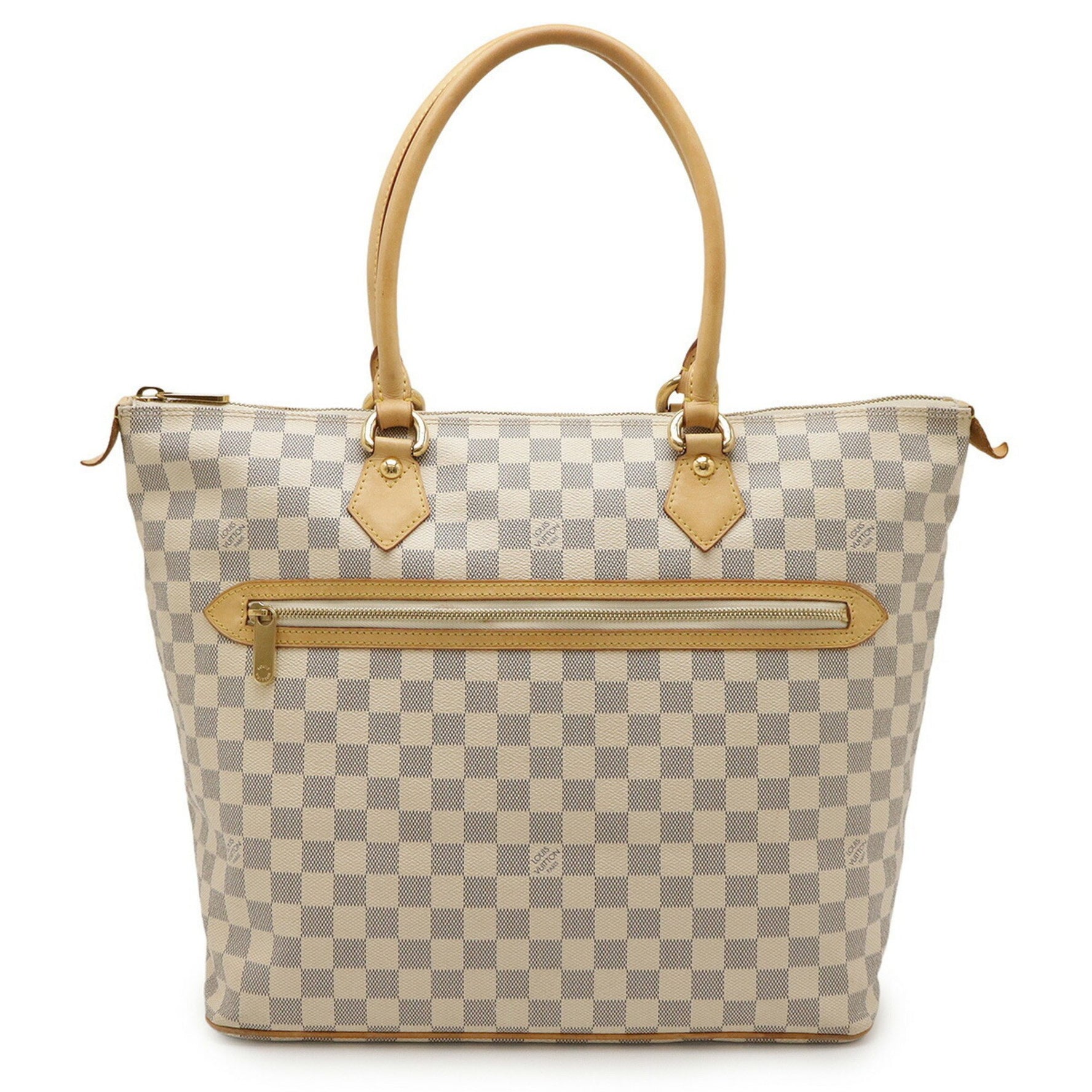 LOUIS VUITTON Damier Azur Saleya GM Tote Bag, Large Shoulder Bag