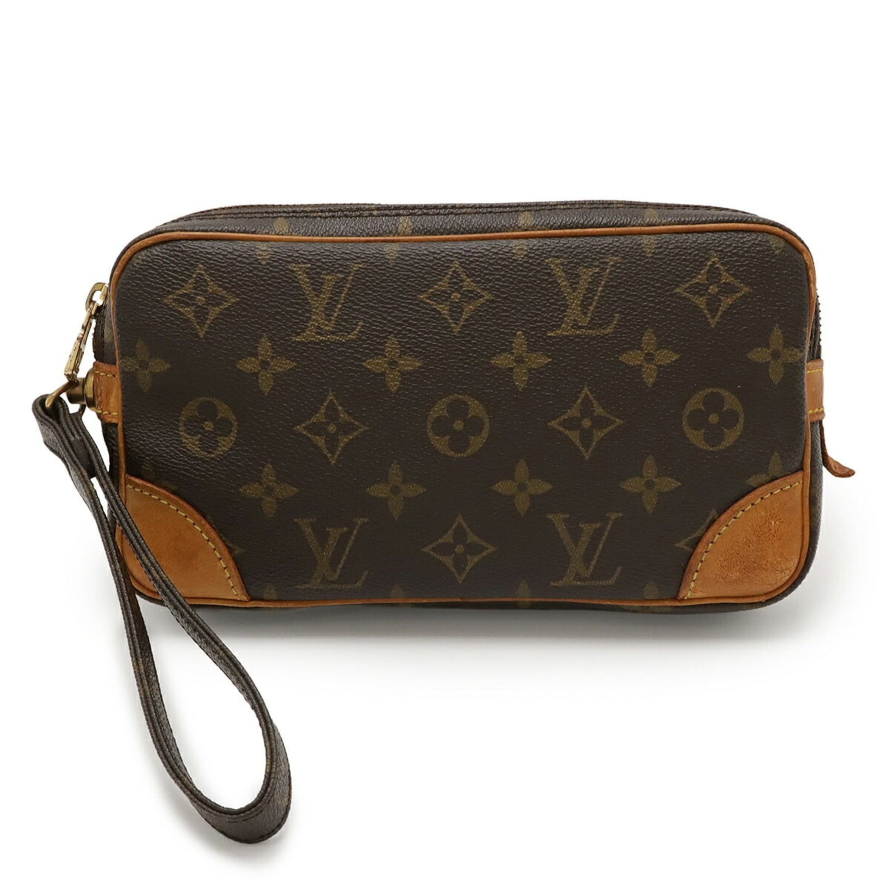 LOUIS VUITTON Monogram Marly Dragonne PM Second Bag, Clutch Handbag, Pouch